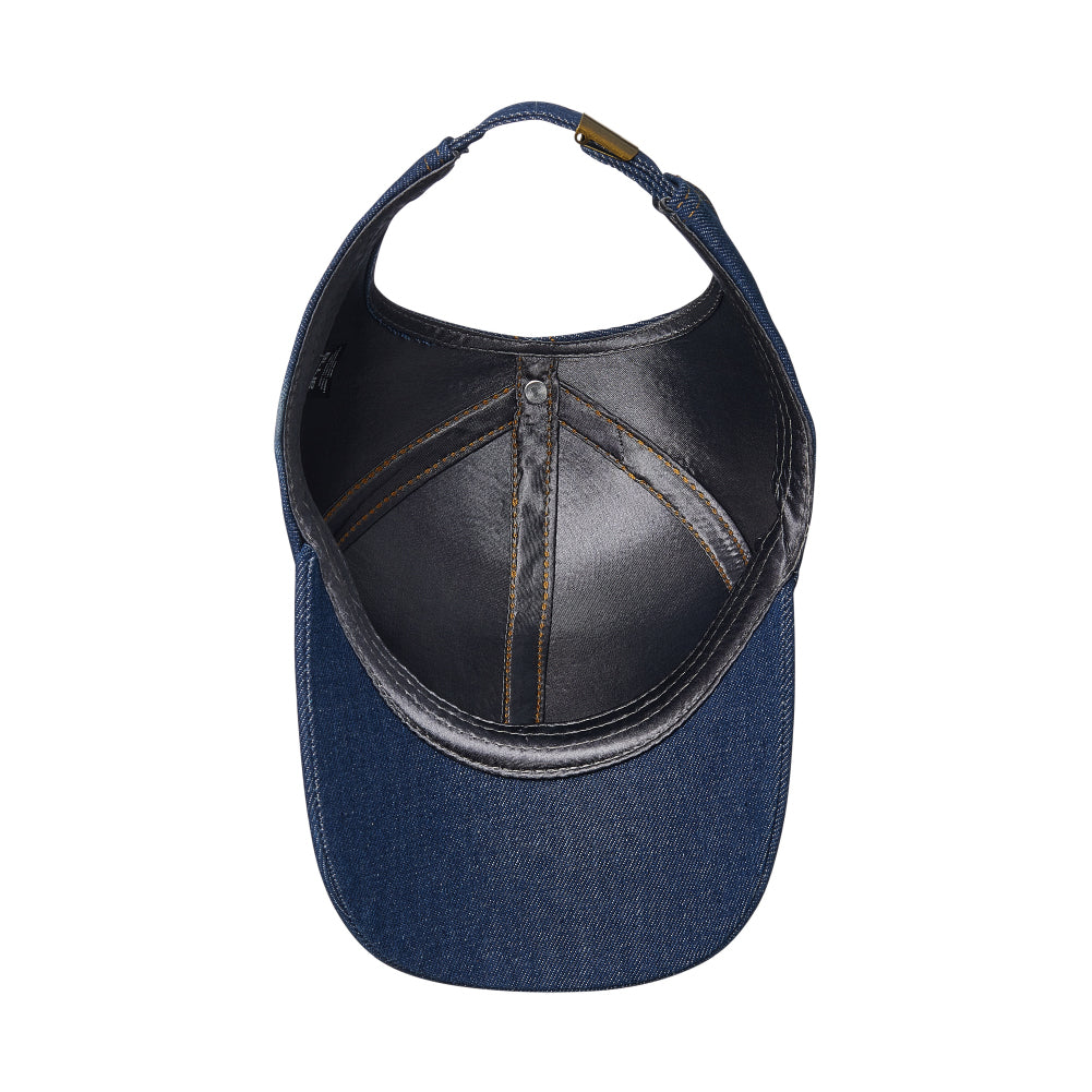 fh065_extra_006 "Arria Backless Baseball Cap - Satin Lined Ponytail Hat for Curly & Natural Hair - Adjustable Open Back Sun Hat for High Bun, Updos & Top Knots, package back."