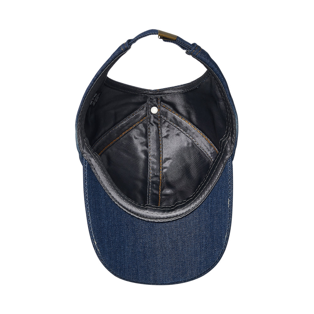 fh066_extra_006 "Arria Backless Baseball Cap - Satin Lined Ponytail Hat for Curly & Natural Hair - Adjustable Open Back Sun Hat for High Bun, Updos & Top Knots, package back."