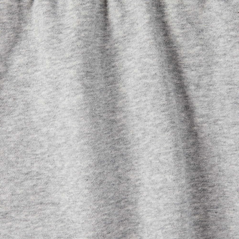 Cozy French Terry Convertible Relaxed Sweat Shorts__Heather Gray