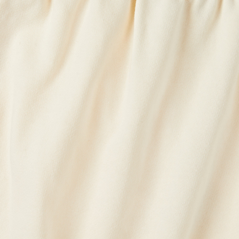 Cozy French Terry Convertible Relaxed Sweat Shorts__Heather Cream
