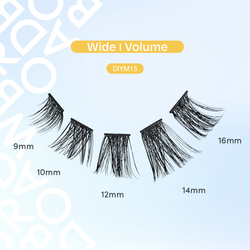 diym15_extra_001 "Broadway DIY Lash Clusters Mega Pack - 9-16mm Assorted Individual Lash Extensions product view."