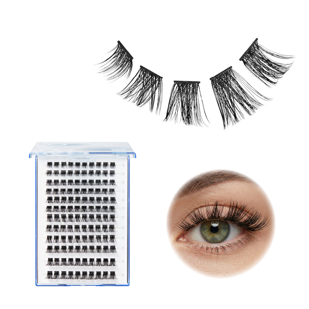 diym15_main "Broadway DIY Lash Clusters Mega Pack - 9-16mm Assorted Individual Lash Extensions in Wide Band / #DIYM15 product view."