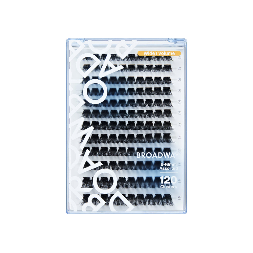 diym22_extra_009 "Broadway DIY Lash Clusters Mega Pack - 9-16mm Assorted Individual Lash Extensions, package front."