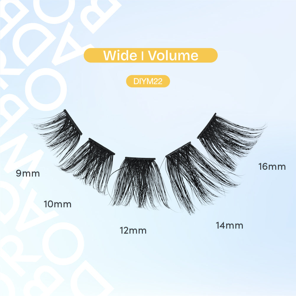 diym22_extra_001 "Broadway DIY Lash Clusters Mega Pack - 9-16mm Assorted Individual Lash Extensions product view."
