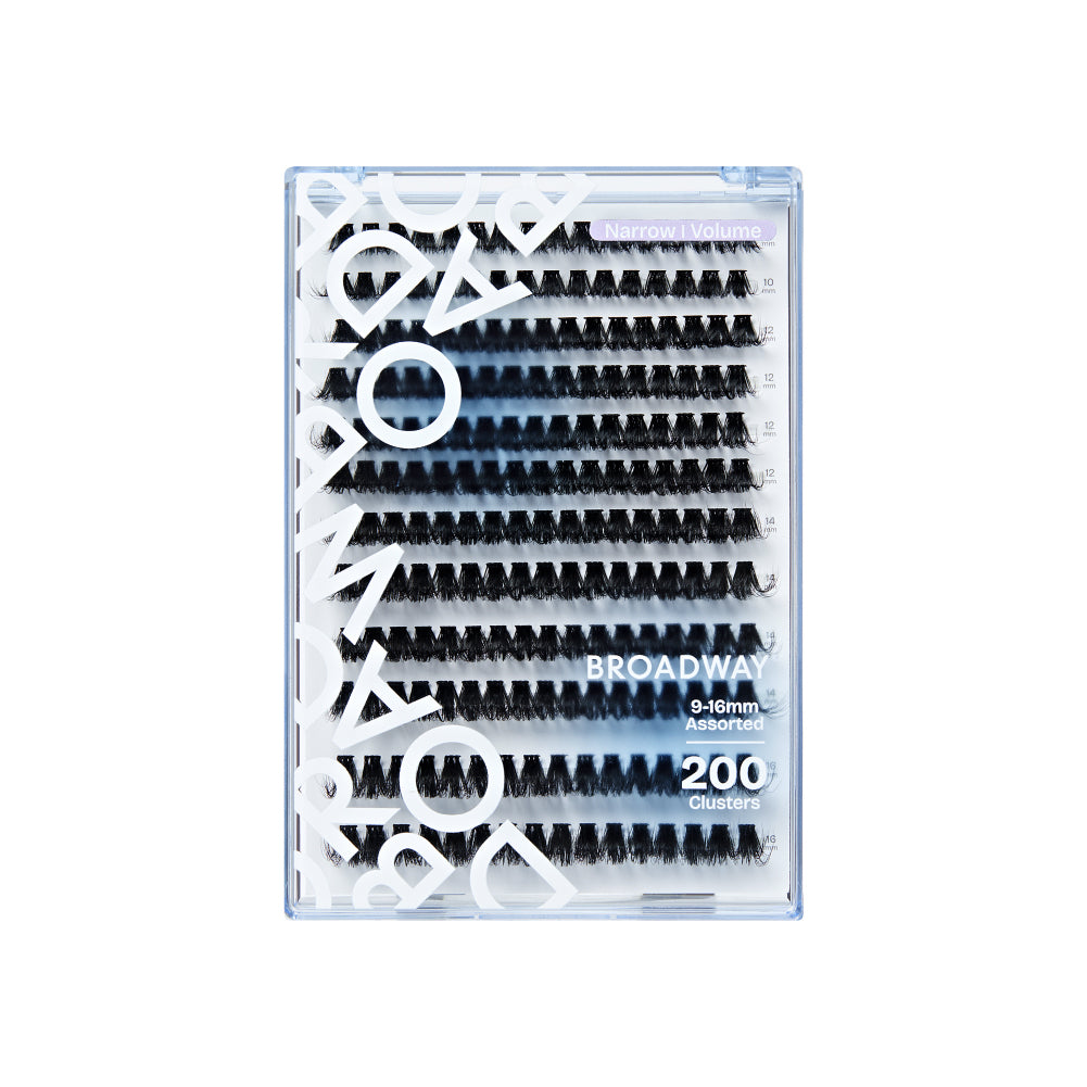 diym38_extra_009 "Broadway DIY Lash Clusters Mega Pack - 9-16mm Assorted Individual Lash Extensions, package front."