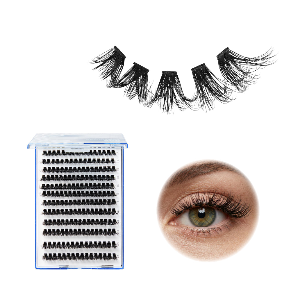 diym38_main "Broadway DIY Lash Clusters Mega Pack - 9-16mm Assorted Individual Lash Extensions in Narrow Band / #DIYM38 product view."