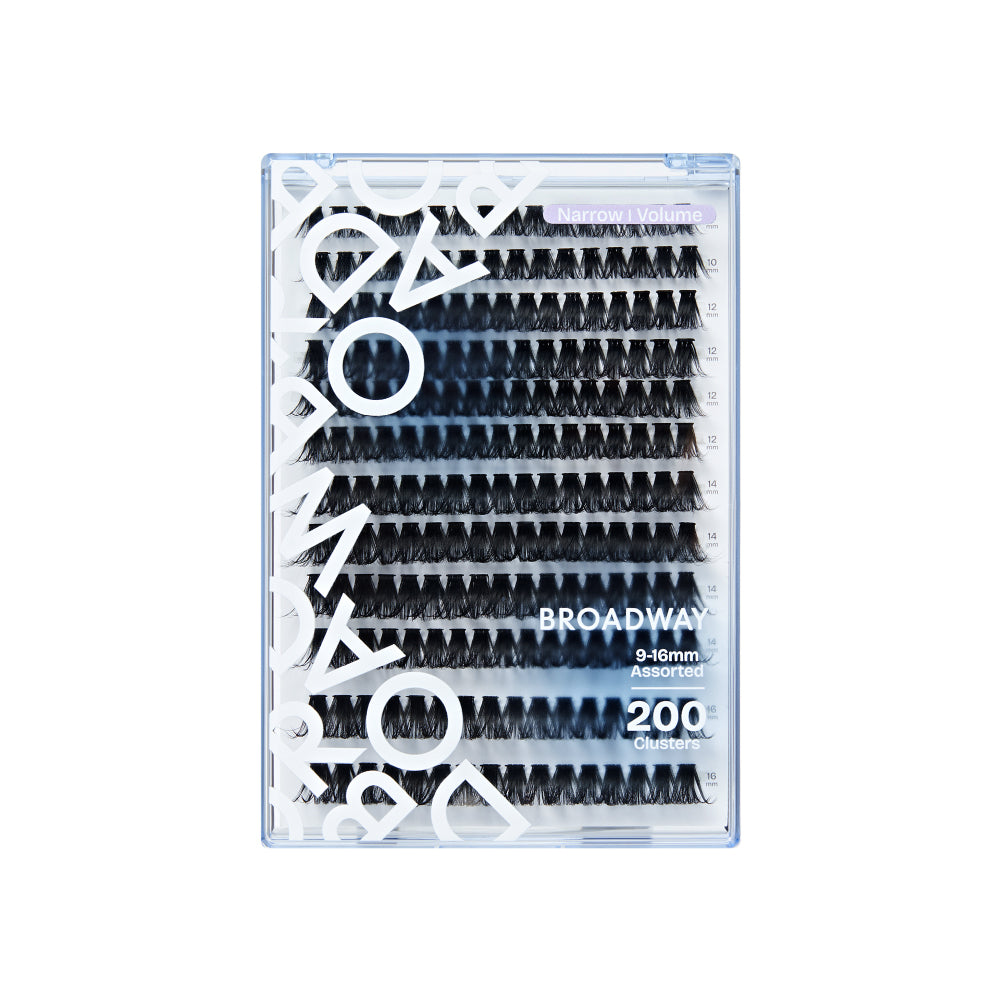 diym40_extra_009 "Broadway DIY Lash Clusters Mega Pack - 9-16mm Assorted Individual Lash Extensions, package front."