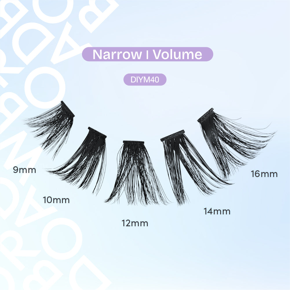 diym40_extra_001 "Broadway DIY Lash Clusters Mega Pack - 9-16mm Assorted Individual Lash Extensions product view."