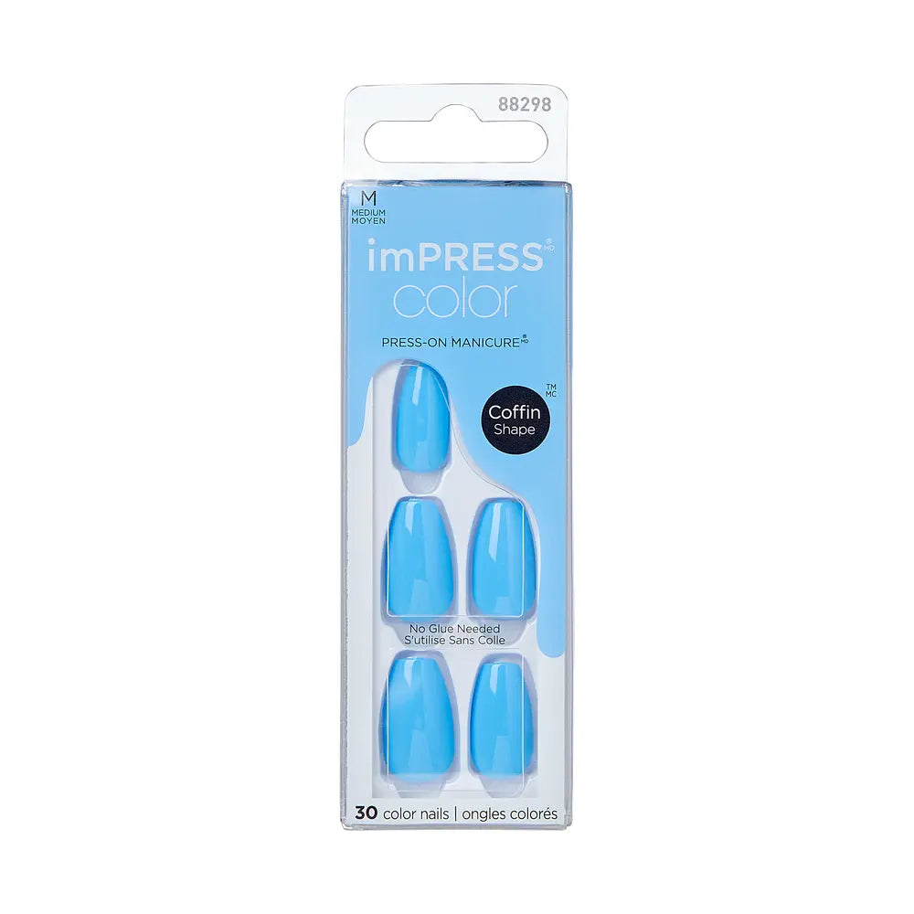 KISS imPRESS Color Press-On Manicure - Serene Blue