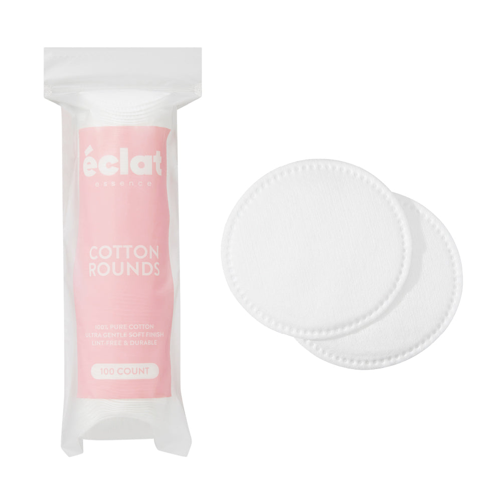 100% Pure Cotton Rounds – Ultra Soft, Vegan & Hypoallergenic Pads for Skincare (100 Count)