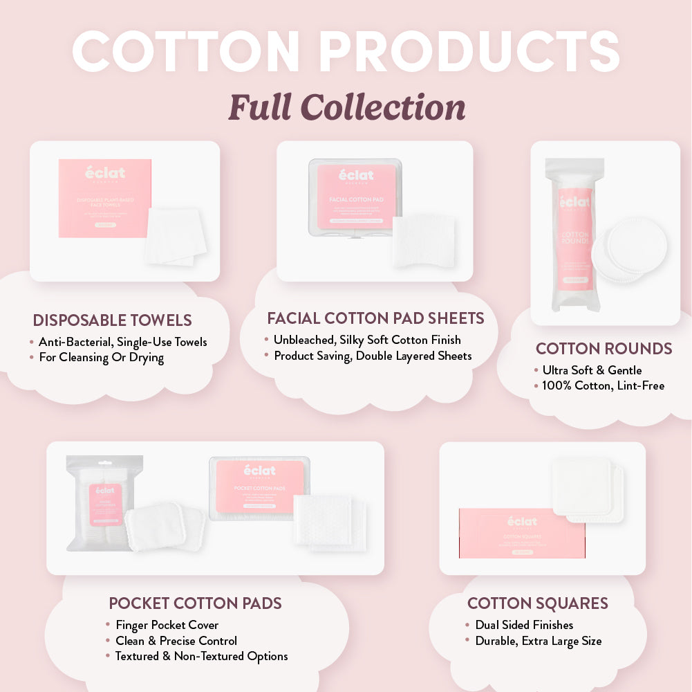 Extra Large Cotton Squares – Dual-Sided, Soft & Durable Cotton Pads for Skincare & Cleansing