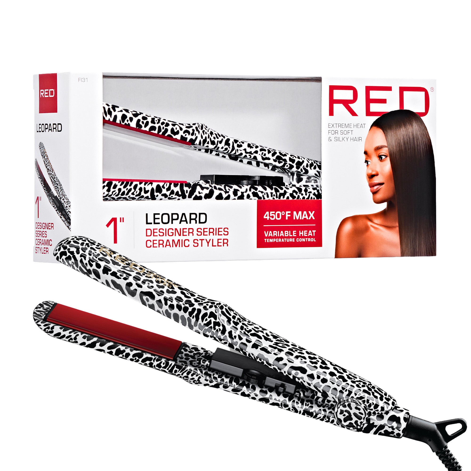 RED by KISS Designer Series 1-Inch Ceramic Flat Iron Styler