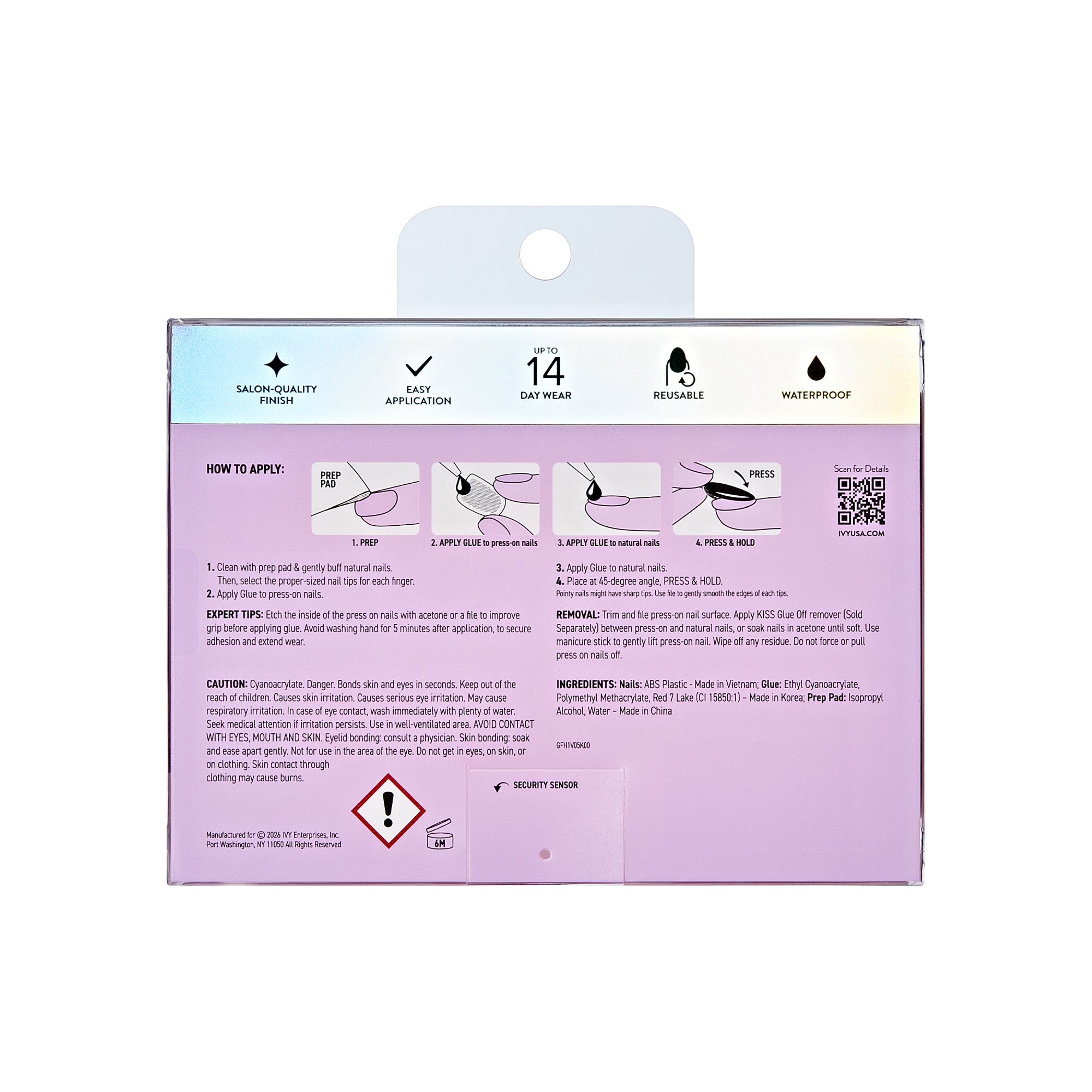 Glitzy 3D Handmade Press-On Nails – Orange Blossom & French Tip (Long Square)