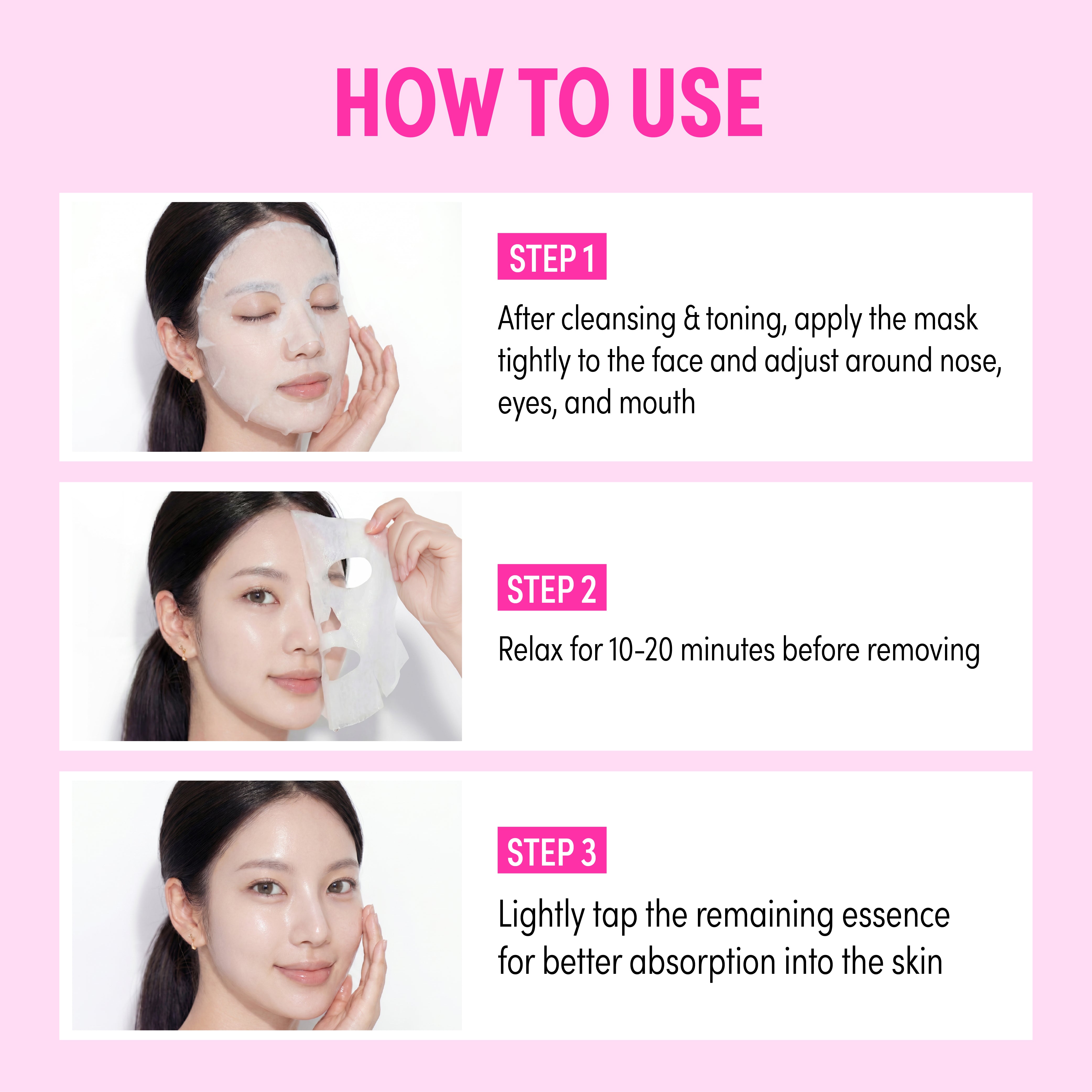 KISS NEW YORK Hydro-Glow Rose PDRN Intensive Serum Sheet Mask(6 Sheets)- Radiance & Elasticity Face Mask with Rosa Damascena Flower Oil