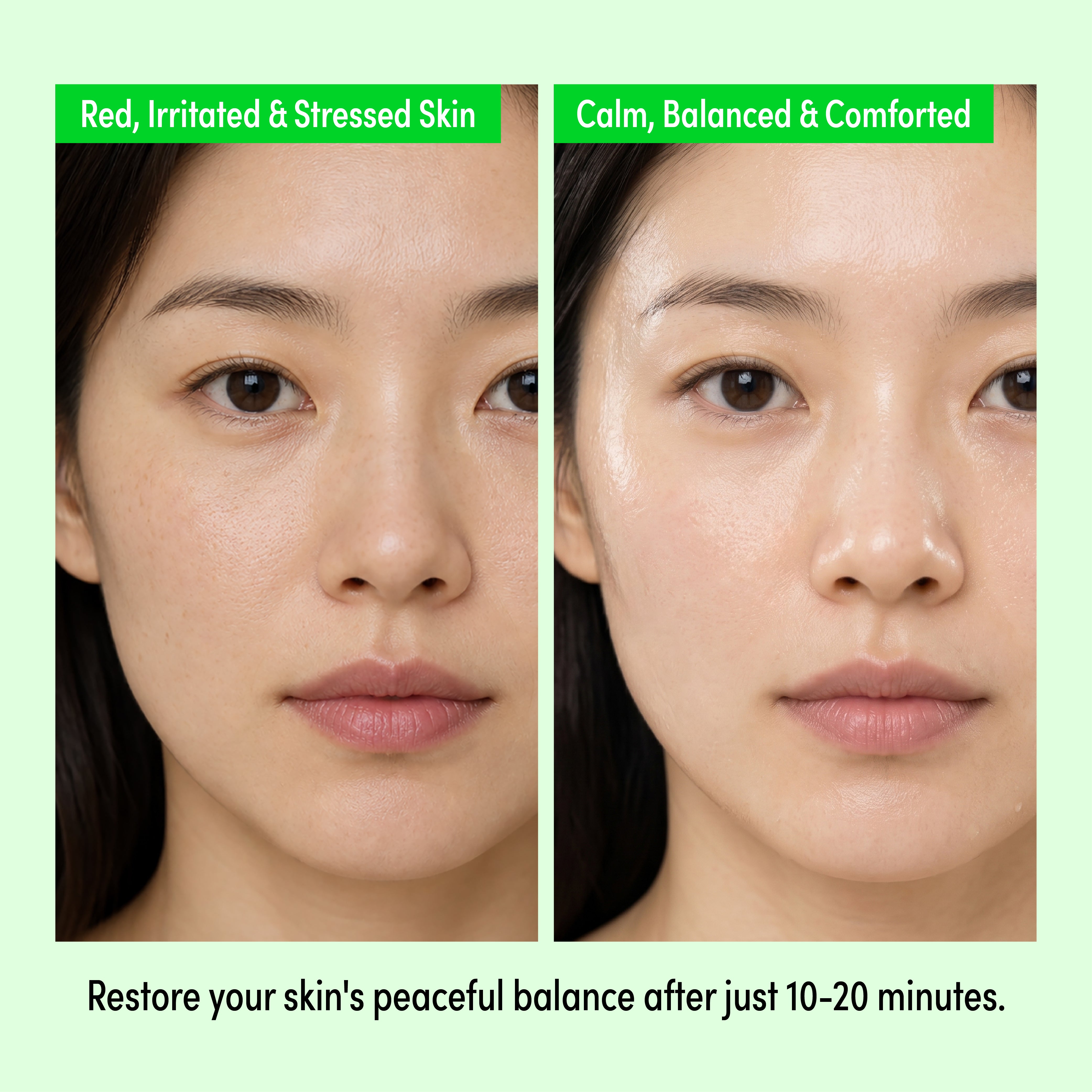 KISS NEW YORK Calm & Balanced Madecassoside Intensive Serum Sheet Mask(6 Sheets)- Soothing & Barrier Repair Cica Face Mask