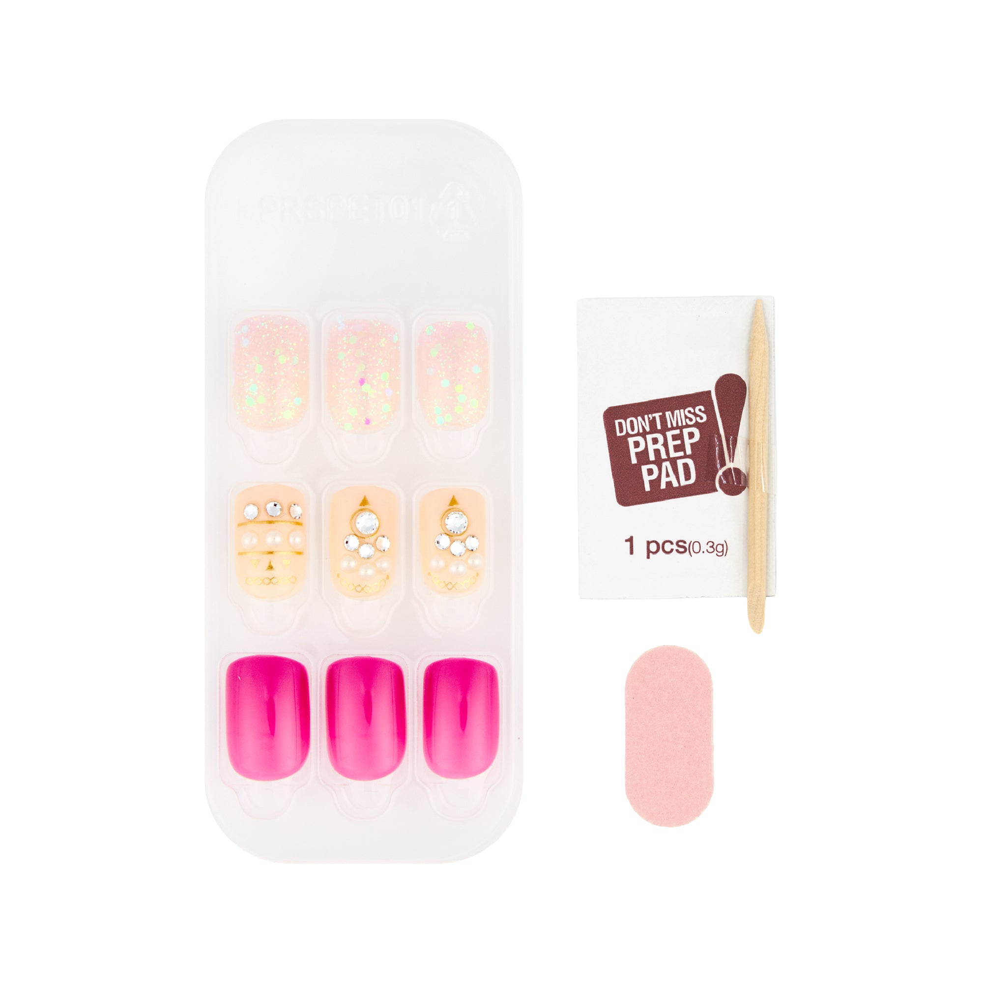 KPNA29K_extra_004"Kiss New York Press & Go Nails - Rhinestone & Pearl / #KPNA29K product view."