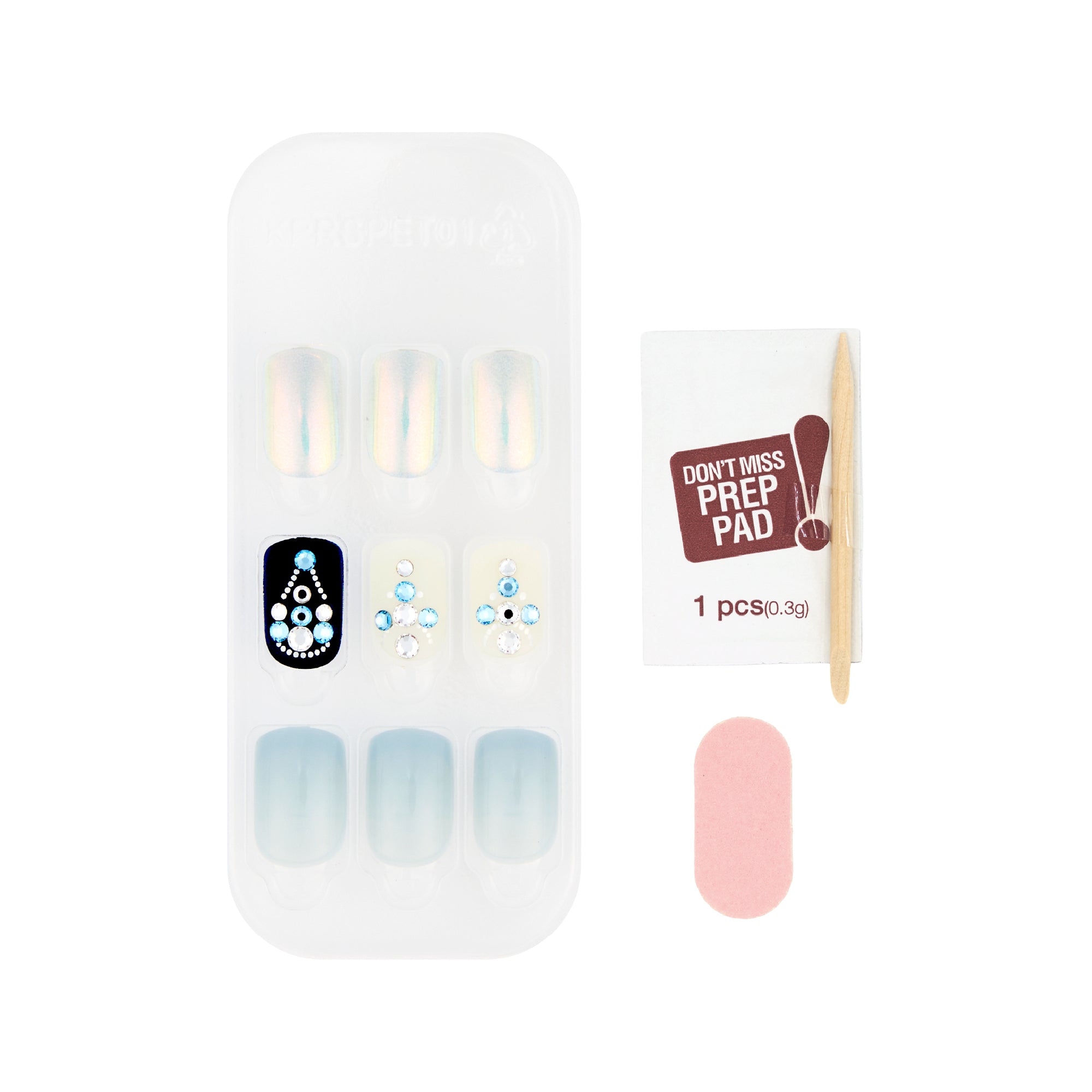 KPNA31K_extra_004"Kiss New York Press & Go Nails - Rhinestone & Pearl / #KPNA31K product view."