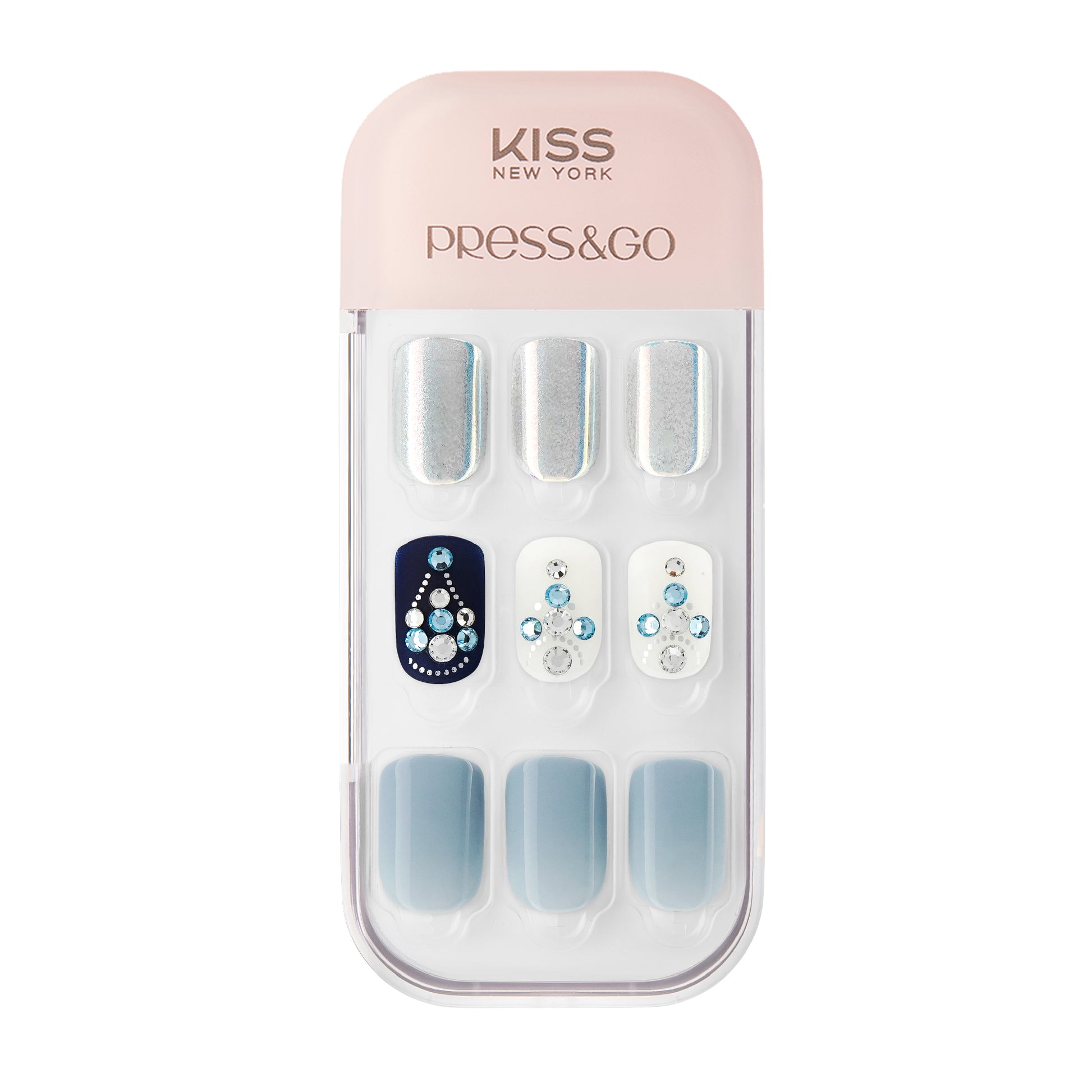 KPNA31K_main"Kiss New York Press & Go Nails - Rhinestone & Pearl / #KPNA31K product view."