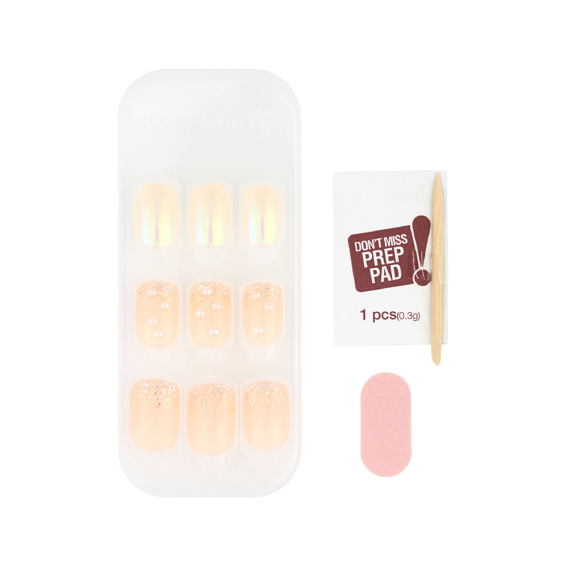 KPNA32K_extra_004"Kiss New York Press & Go Nails - Rhinestone & Pearl / #KPNA32K product view."