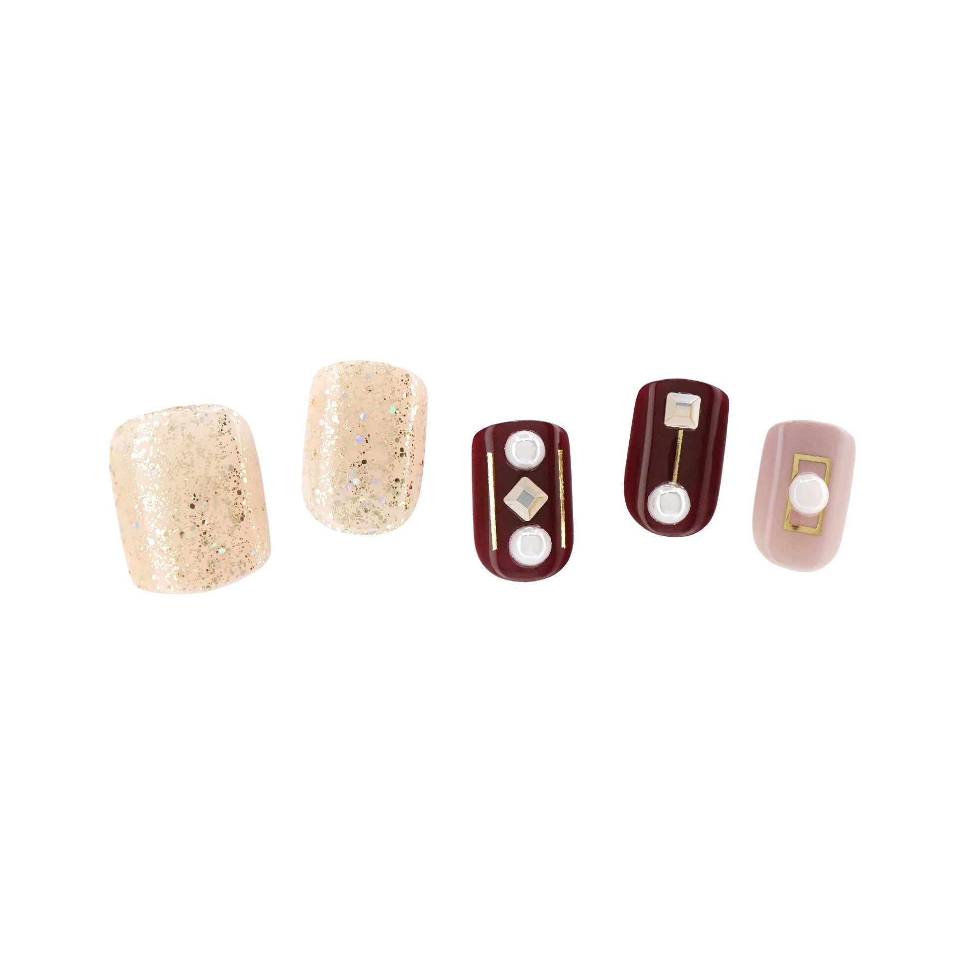 KPNA35KA_extra_002"Kiss New York Press & Go Nails - Rhinestone & Pearl / #KPNA35KA product view."