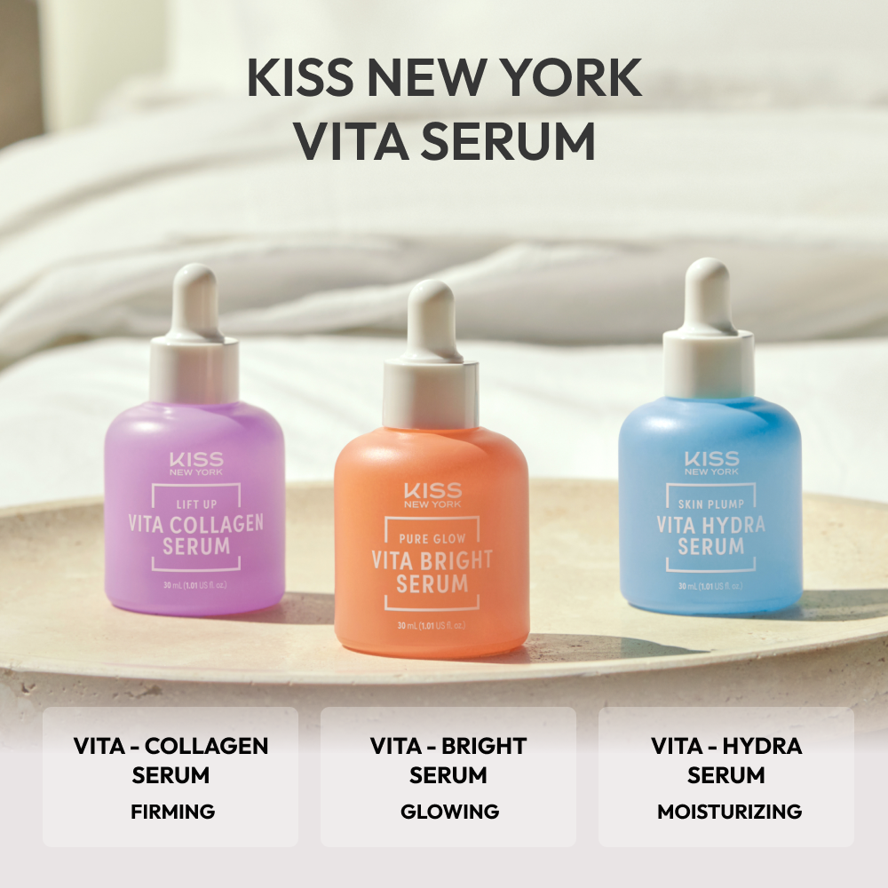 KISS NEW YORK Pure Glow Vita Bright Serum - Vitamin C & Niacinamide Radiance Serum for Glass Skin (1.01 fl oz) product view.