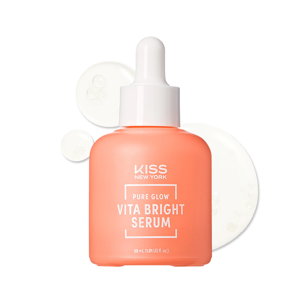 KISS NEW YORK Pure Glow Vita Bright Serum - Vitamin C & Niacinamide Radiance Serum for Glass Skin (1.01 fl oz) product view.