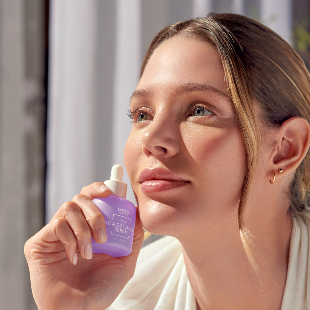 Kiss New York Vita Collagen Serum - Korean Anti-Aging Firming Ampoule with Vitamin A & Hydrolyzed Collagen product view.