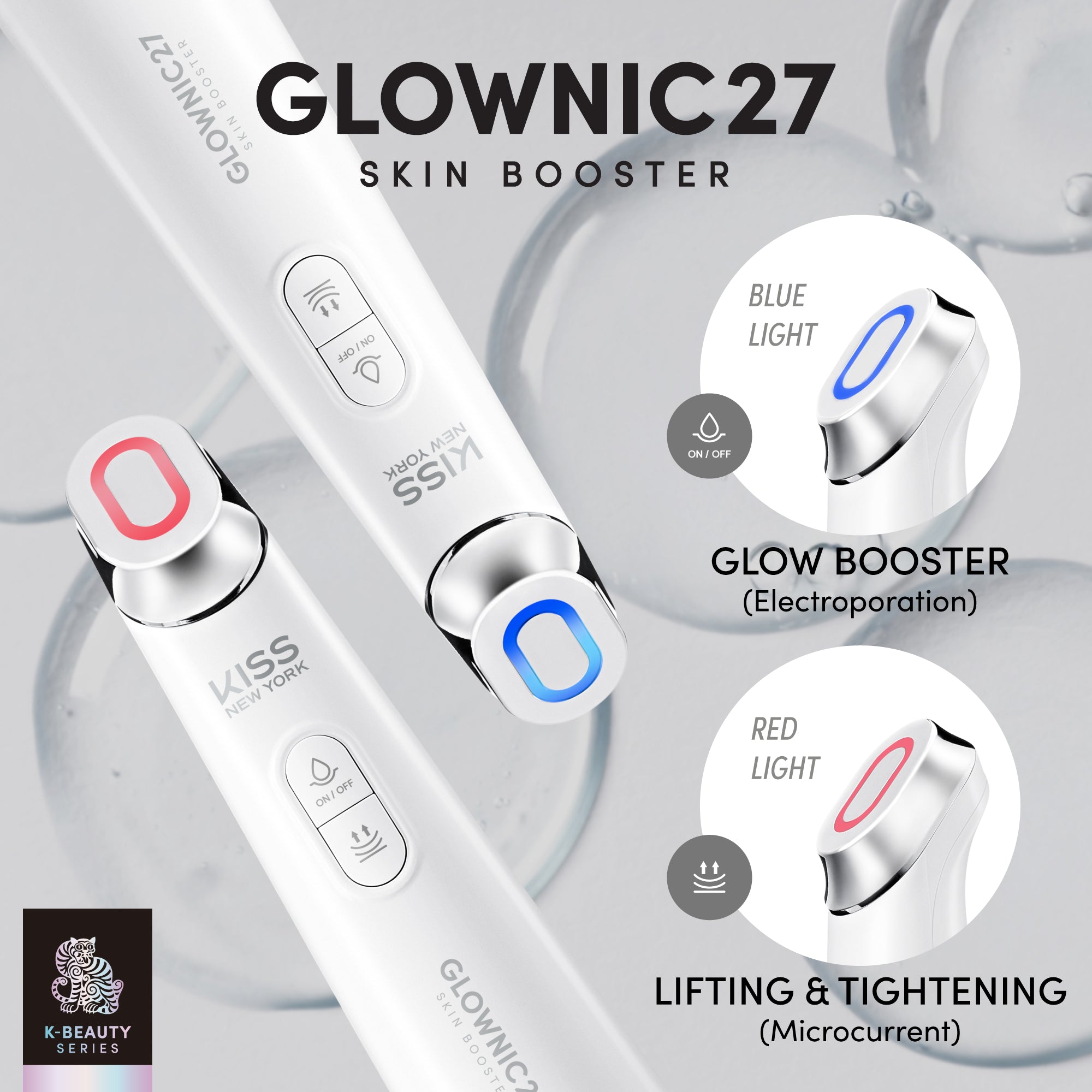 Kiss NewYork - Glownic27 Microcurrent Facial Device