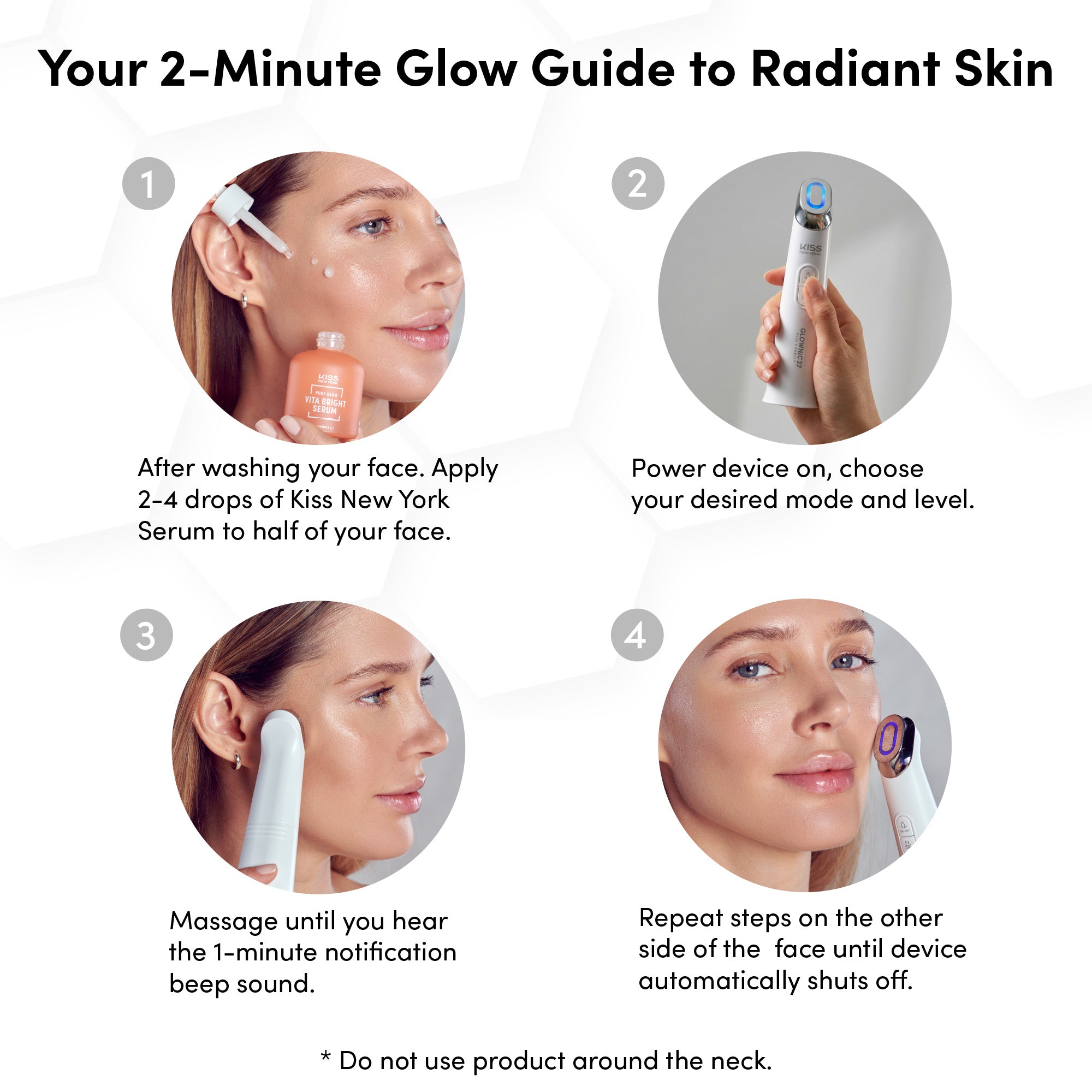 Kiss NewYork - Glownic27 Microcurrent Facial Device