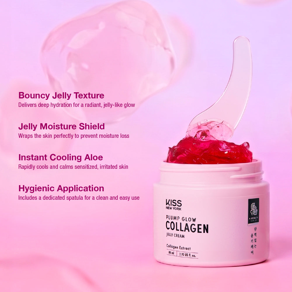 KISS NEW YORK K-Beauty Plump Glow Collagen Jelly Cream (80ml) - Elasticity & Luminosity
