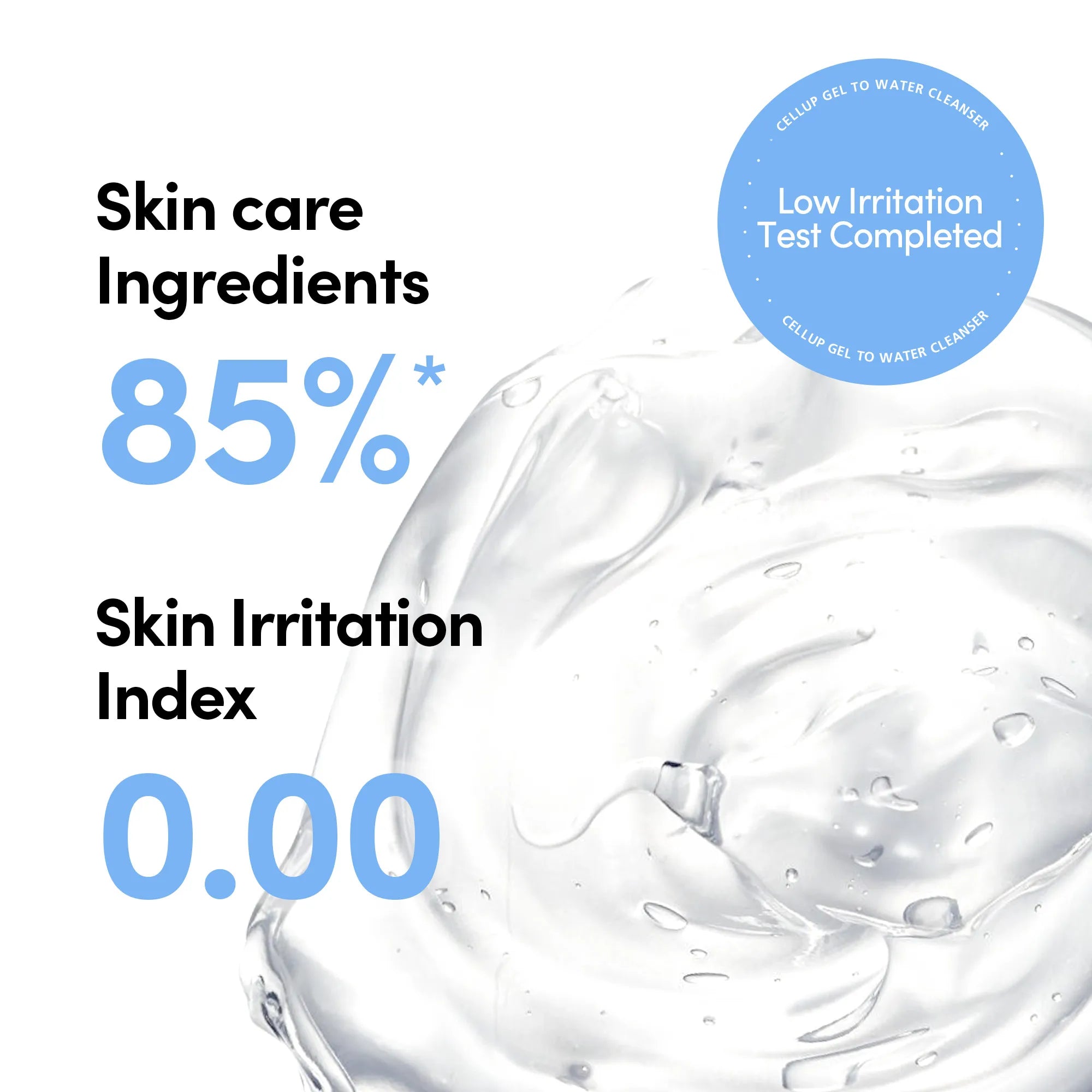 LAGOM Cellup Gel-to-Water Cleanser - Hydrating Morning Cleanser with 85% Skincare Ingredients, Mildly Acidic pH for Sensitive Skin (170ml / 5.74 fl.oz) product view.
