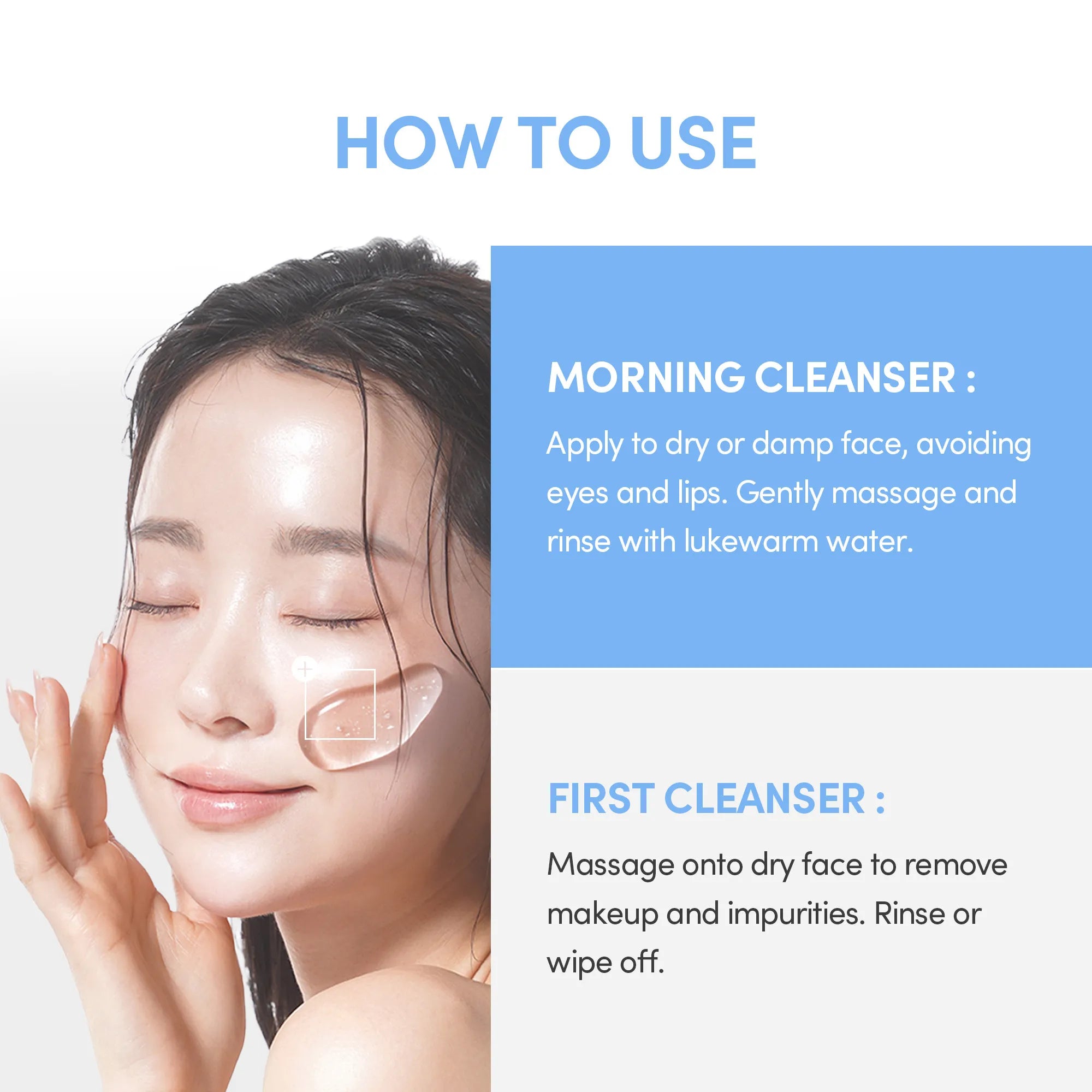 LAGOM Cellup Gel-to-Water Cleanser - Hydrating Morning Cleanser with 85% Skincare Ingredients, Mildly Acidic pH for Sensitive Skin (170ml / 5.74 fl.oz) product view.