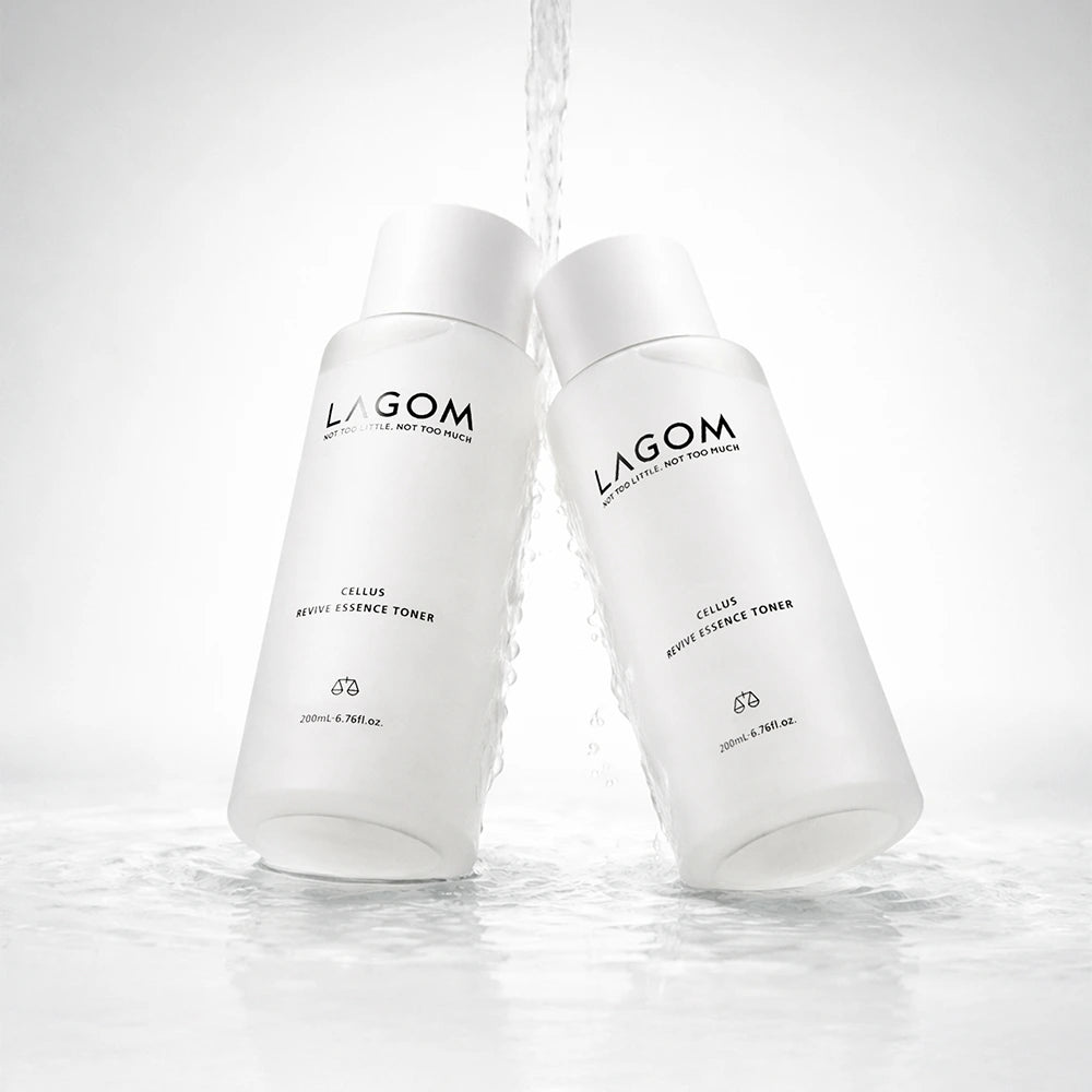 LAGOM Cellus Revive Essence Toner 200ml - Anti-Aging Face Toner with Peptides & Adenosine - Deep Hydrating Korean Essence for Firming & Wrinkle Care - 6.76 fl.oz.