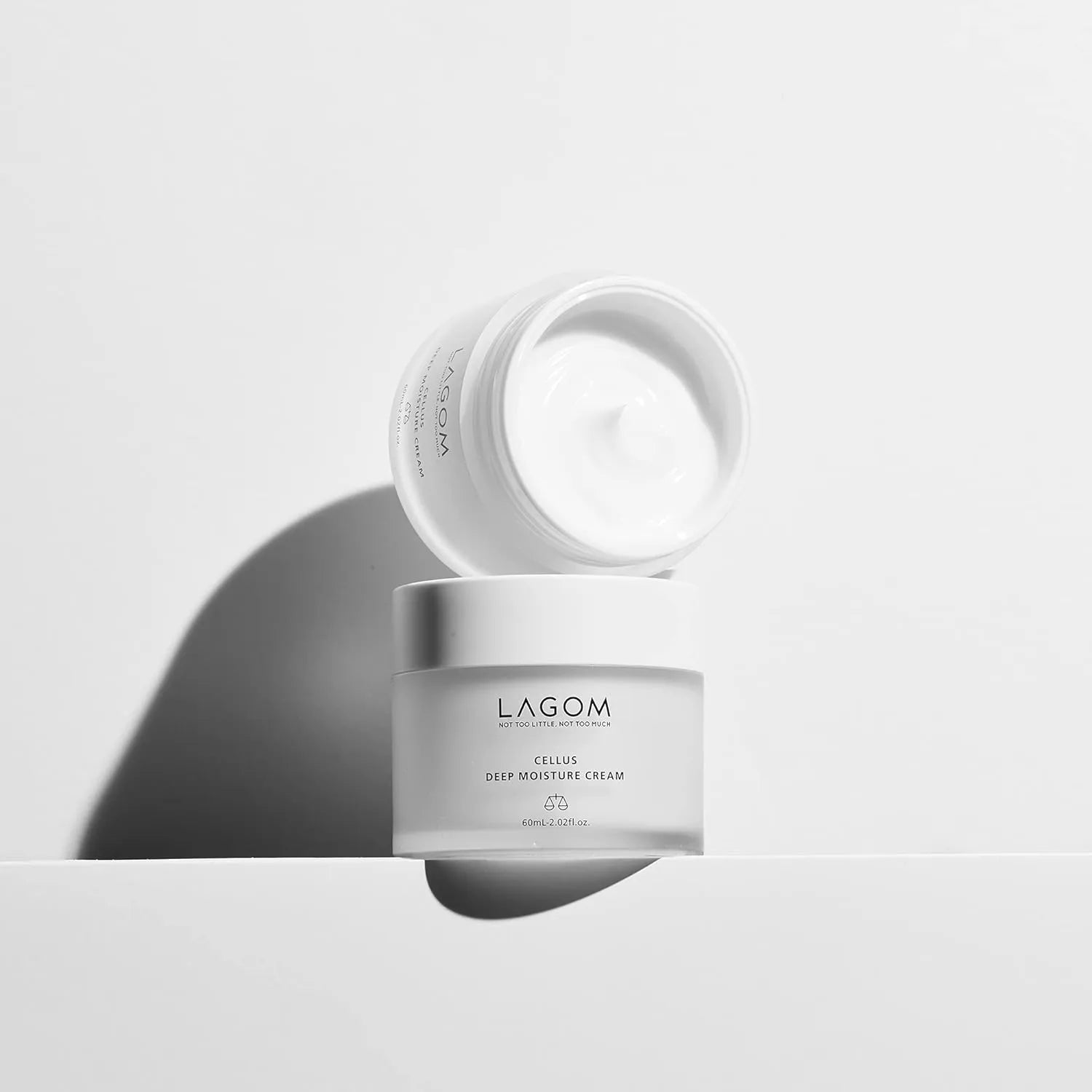 LAGOM Cellus Deep Moisture Cream - 24H Intensive Face Moisturizer for Dry Sensitive Skin, Aqualicia & Ceramide for Barrier Repair, Non-Irritating Hydrating Cream (60ml / 2.02 fl.oz) product view.