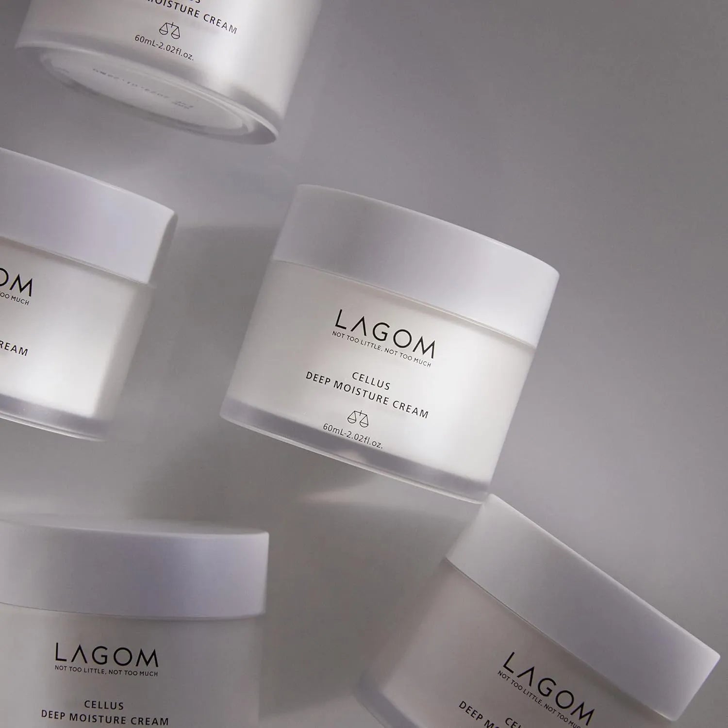 LAGOM Cellus Deep Moisture Cream - 24H Intensive Face Moisturizer for Dry Sensitive Skin, Aqualicia & Ceramide for Barrier Repair, Non-Irritating Hydrating Cream (60ml / 2.02 fl.oz) product view.