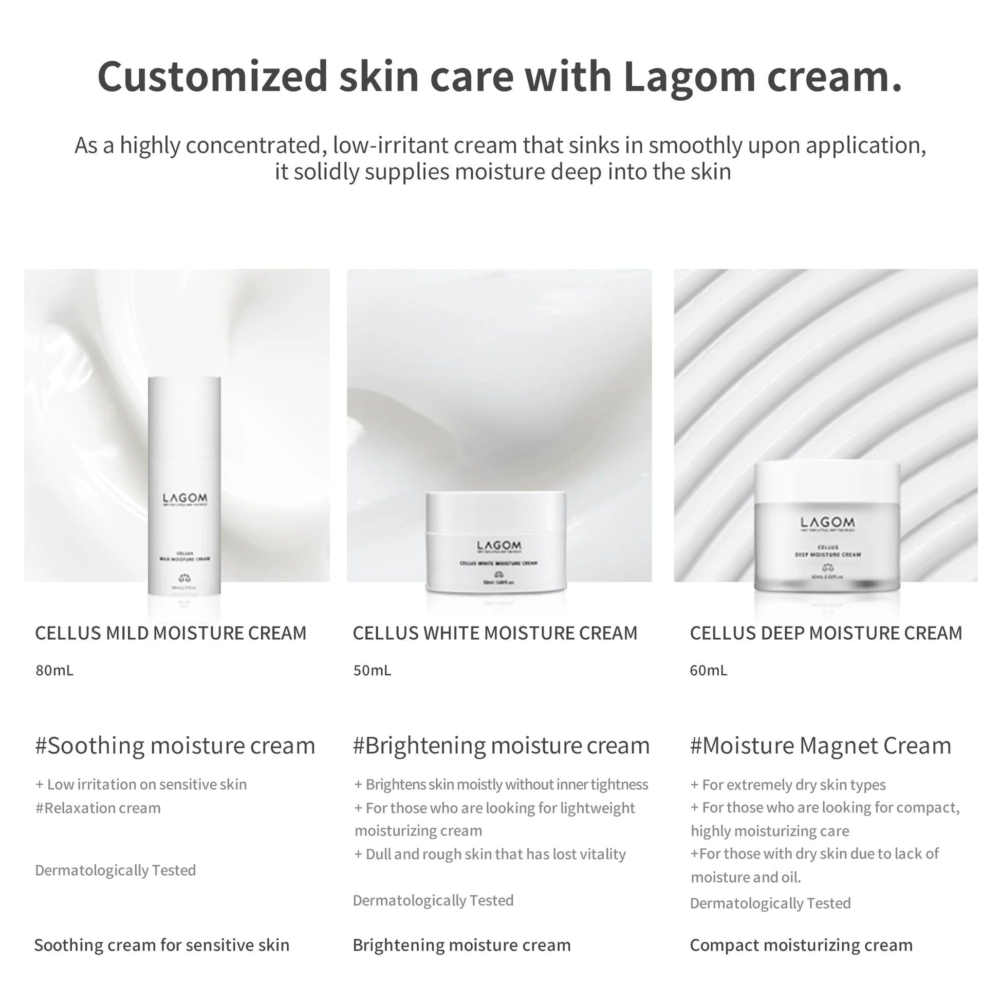 LAGOM Cellus White Moisture Cream - Brightening Face Moisturizer with 2% Niacinamide & Shea Butter - Silky Korean Skincare for Dark Spots, Dullness & Dehydrated Oily Skin - 1.69 fl.oz. product view.