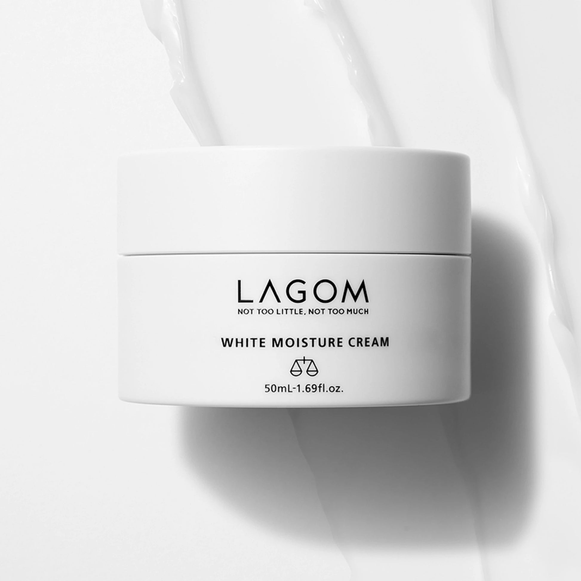 LAGOM Cellus White Moisture Cream - Brightening Face Moisturizer with 2% Niacinamide & Shea Butter - Silky Korean Skincare for Dark Spots, Dullness & Dehydrated Oily Skin - 1.69 fl.oz. product view.