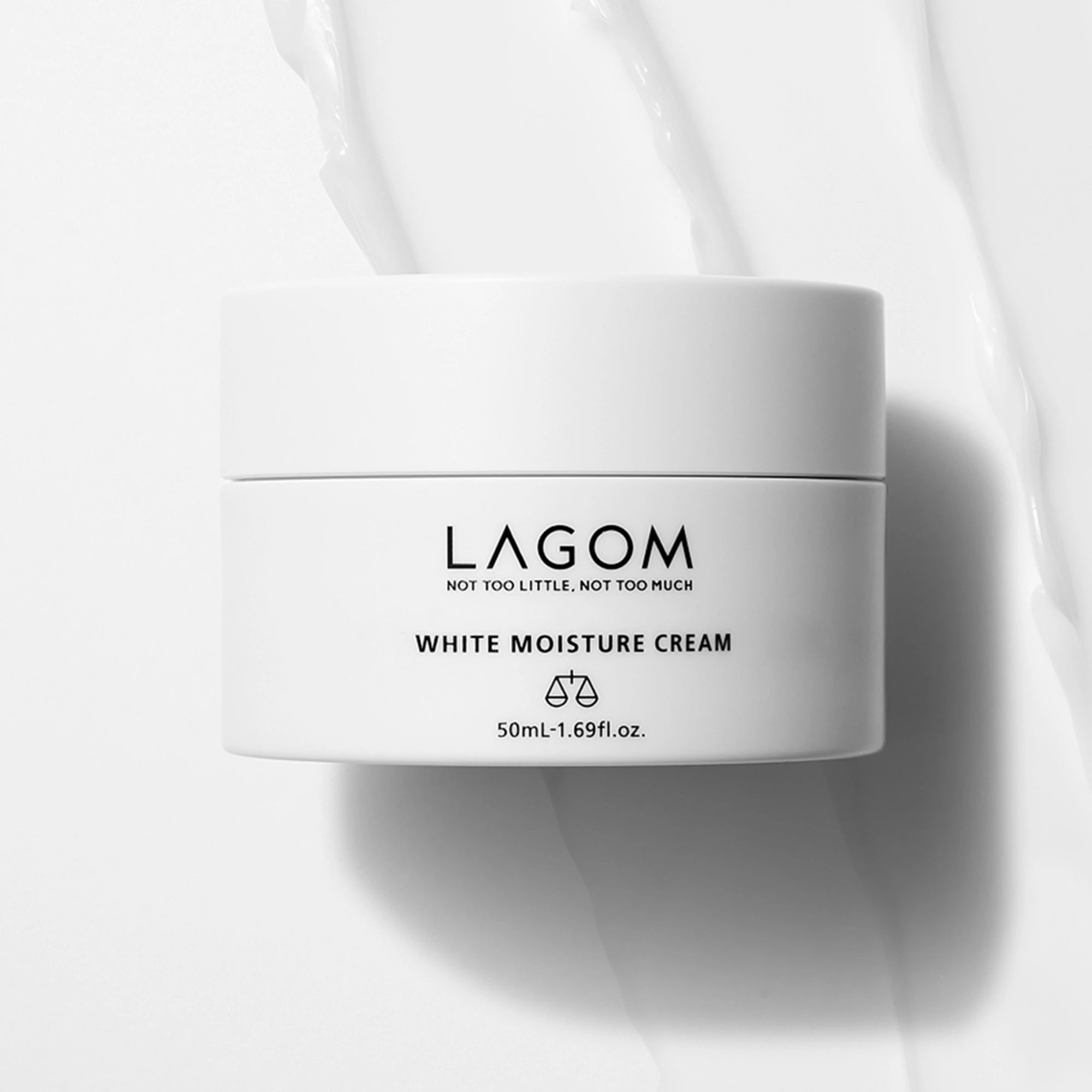 LAGOM Cellus White Moisture Cream - Brightening Face Moisturizer with 2% Niacinamide & Shea Butter - Silky Korean Skincare for Dark Spots, Dullness & Dehydrated Oily Skin - 1.69 fl.oz. product view.