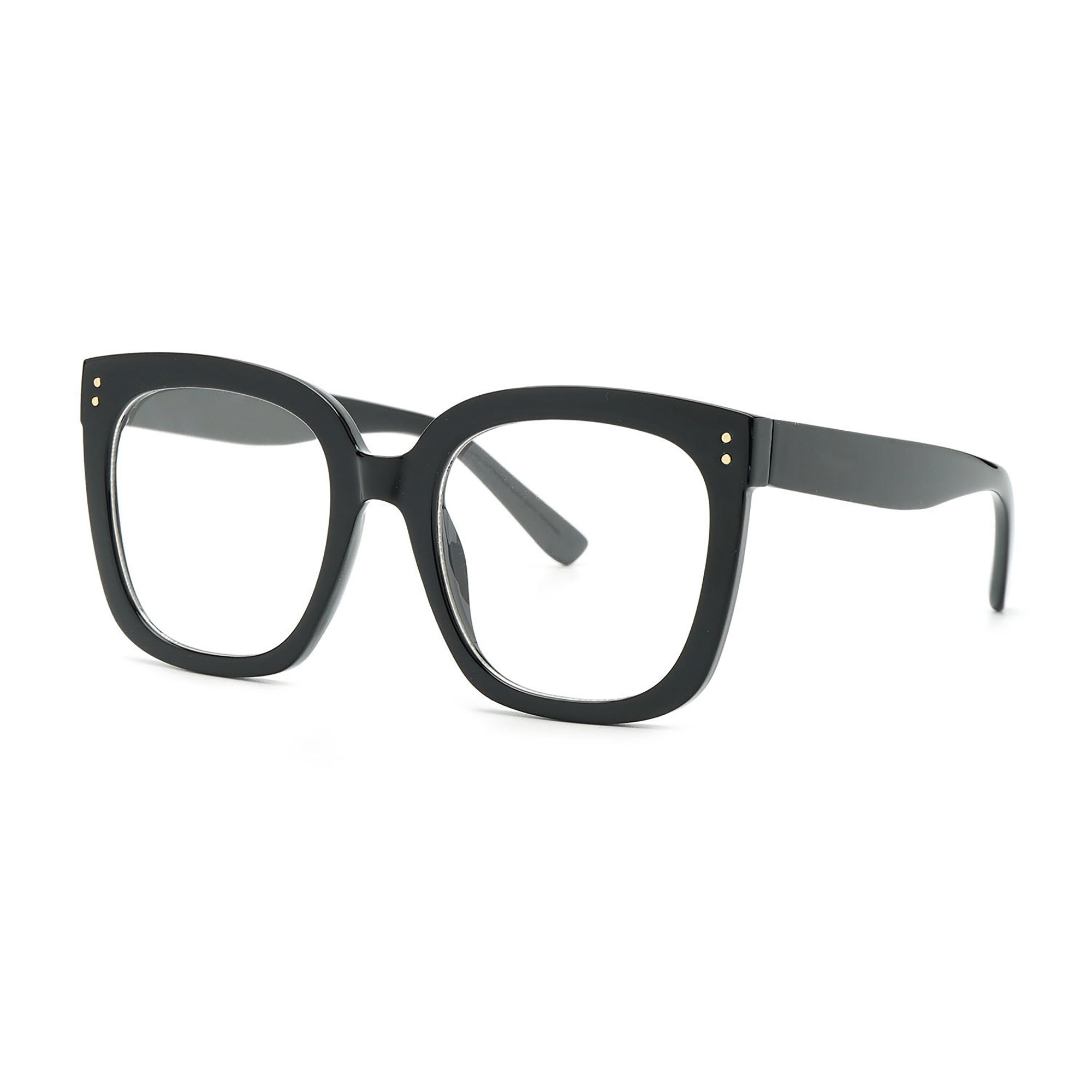 Mad Shade Retro Oversized Thick Square Glasses - Clear Lens Non-Prescription Frames