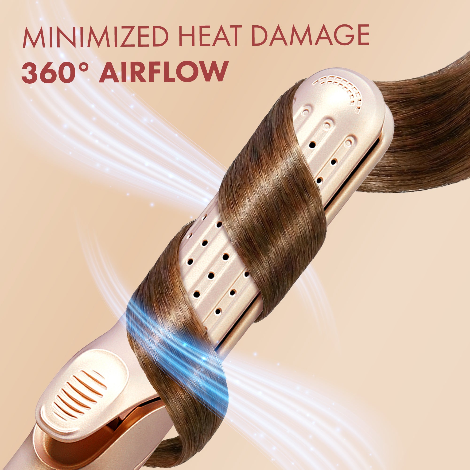 Mavié 360 Airflow Hair Styler - 3-In-1 Straightener And Curler With Cooling Airflow, 5 Adjustable Temperatures, Worldwide Voltage, Minimizes Heat Damage