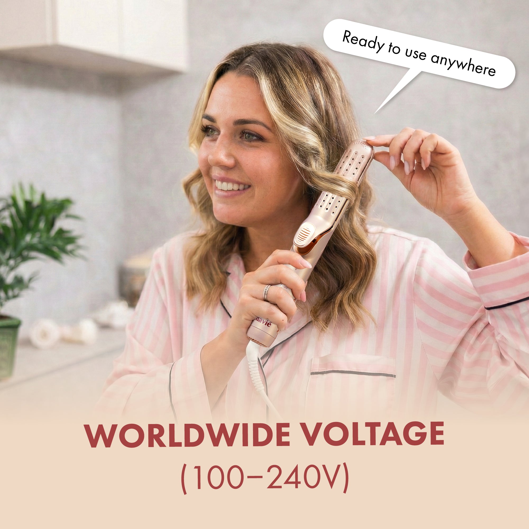 Mavié 360 Airflow Hair Styler - 3-In-1 Straightener And Curler With Cooling Airflow, 5 Adjustable Temperatures, Worldwide Voltage, Minimizes Heat Damage