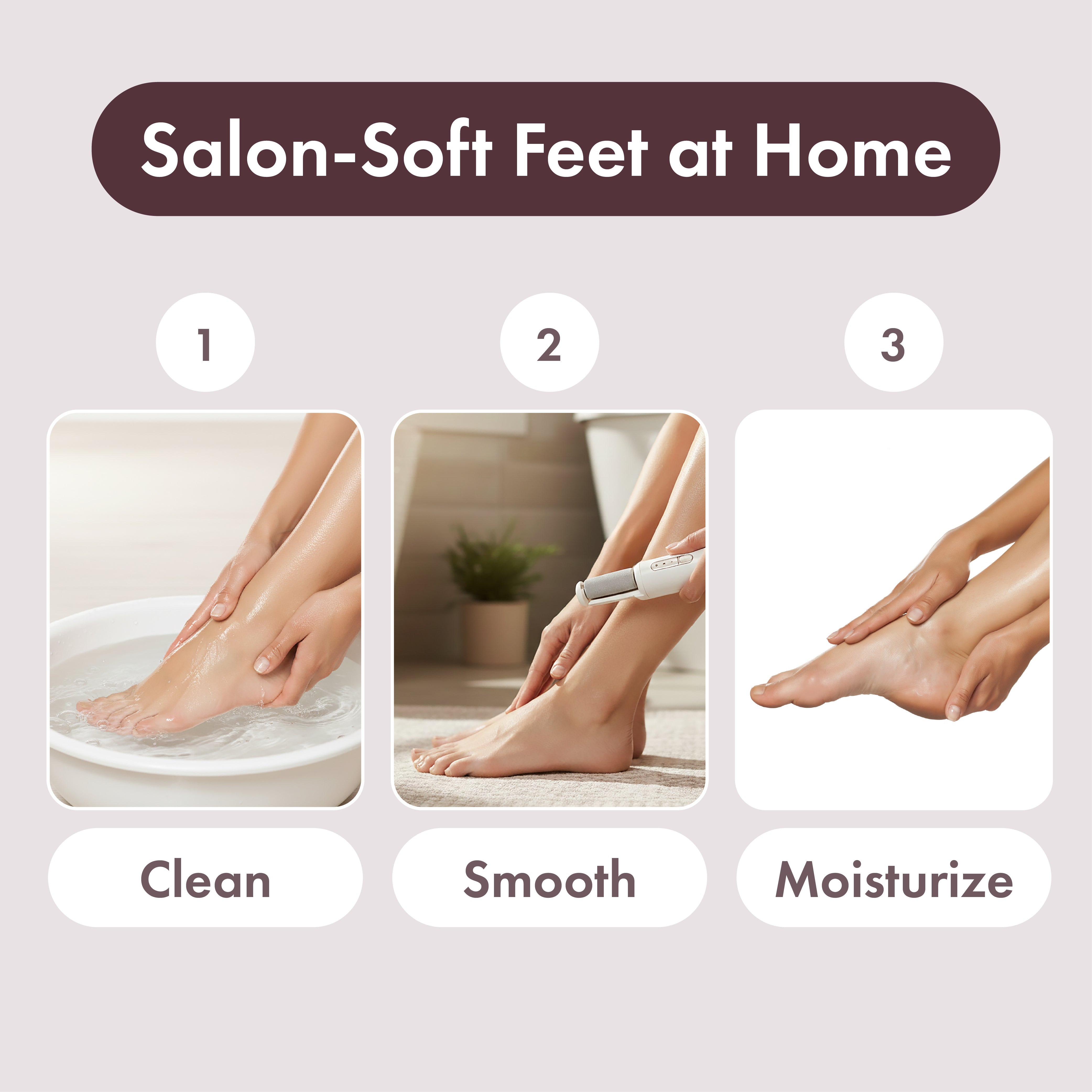 MAVIE Electric Foot File & Callus Remover – Cordless Professional Pedicure Tool with 3 Speeds & Dual Rollers (IPX7 Waterproof)