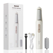 MAVIE Electric Foot File & Callus Remover – Cordless Professional Pedicure Tool with 3 Speeds & Dual Rollers (IPX7 Waterproof)