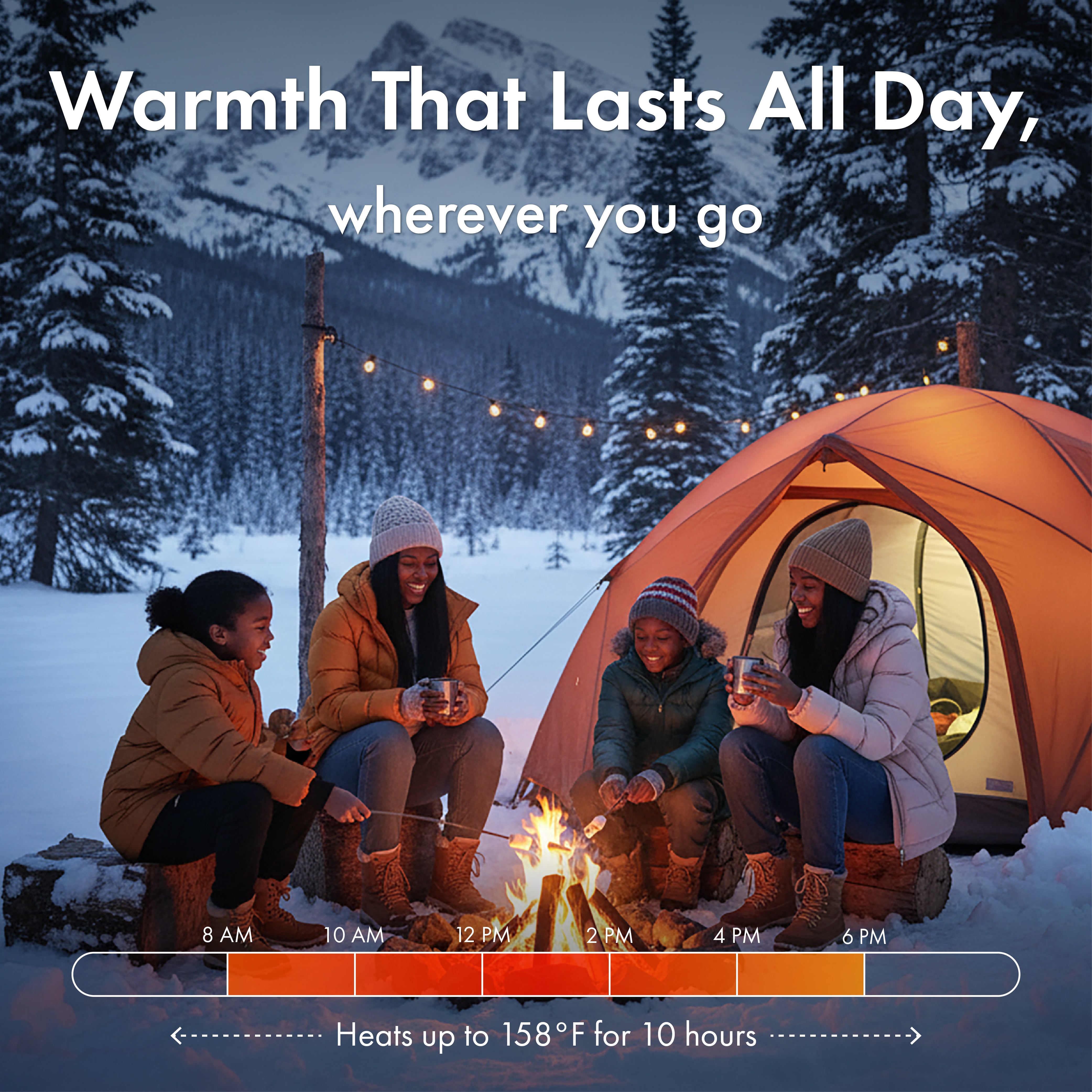 Air-Activated Adhesive Toe Warmers Instant Heat, Includes 2 Warmers