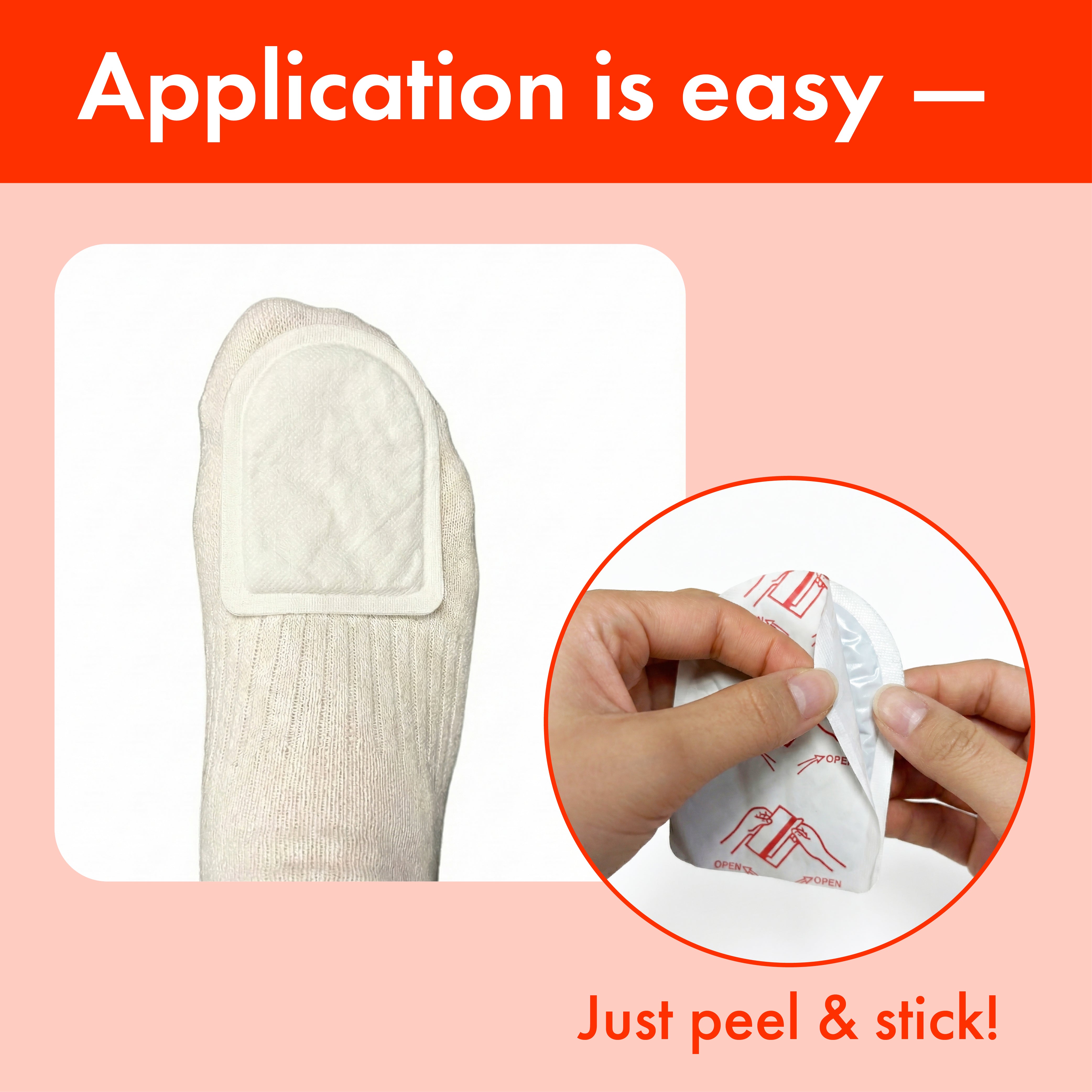 Air-Activated Adhesive Toe Warmers Instant Heat, Includes 2 Warmers