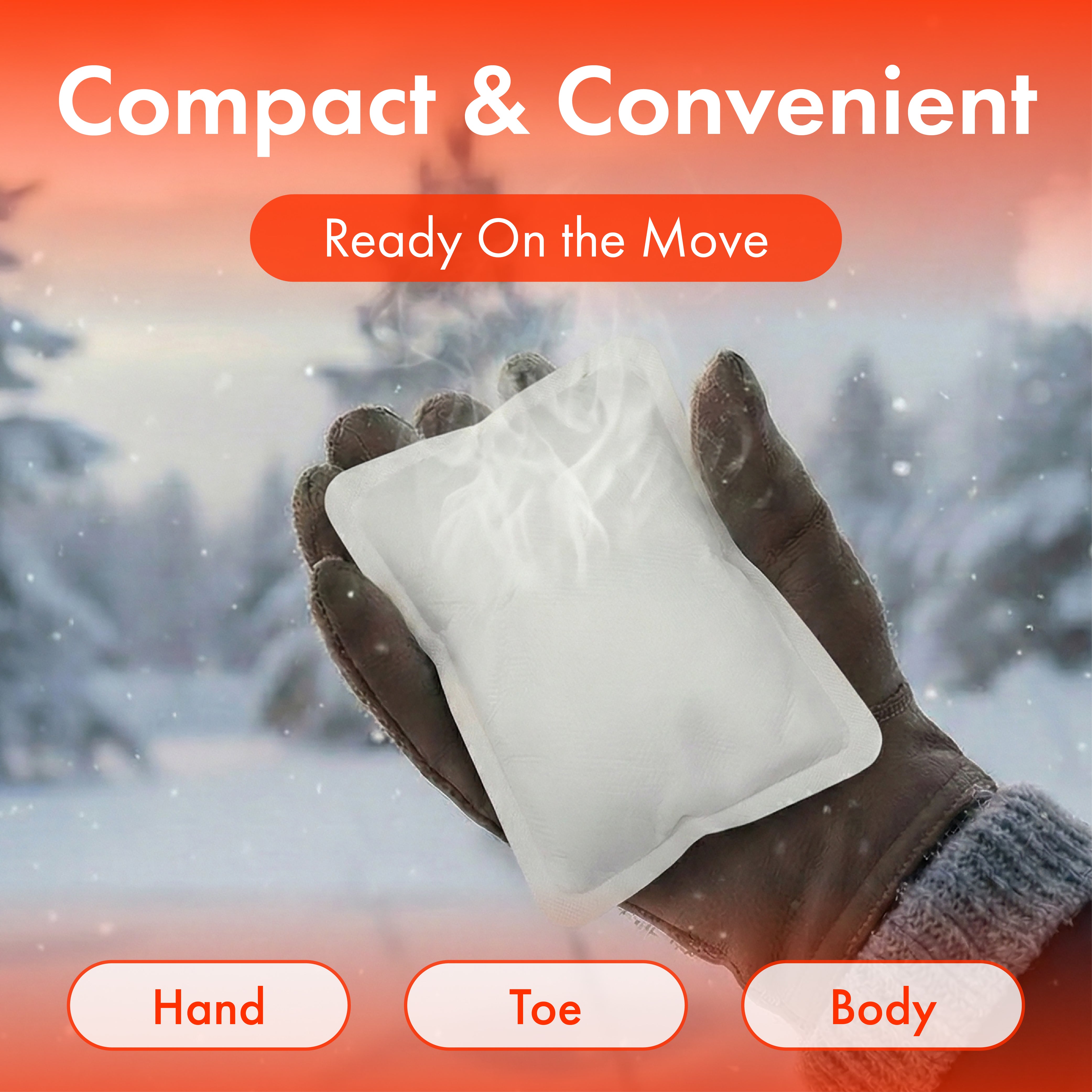 Air-Activated Adhesive Body Warmers Instant Heat Packs for Outdoor Activities