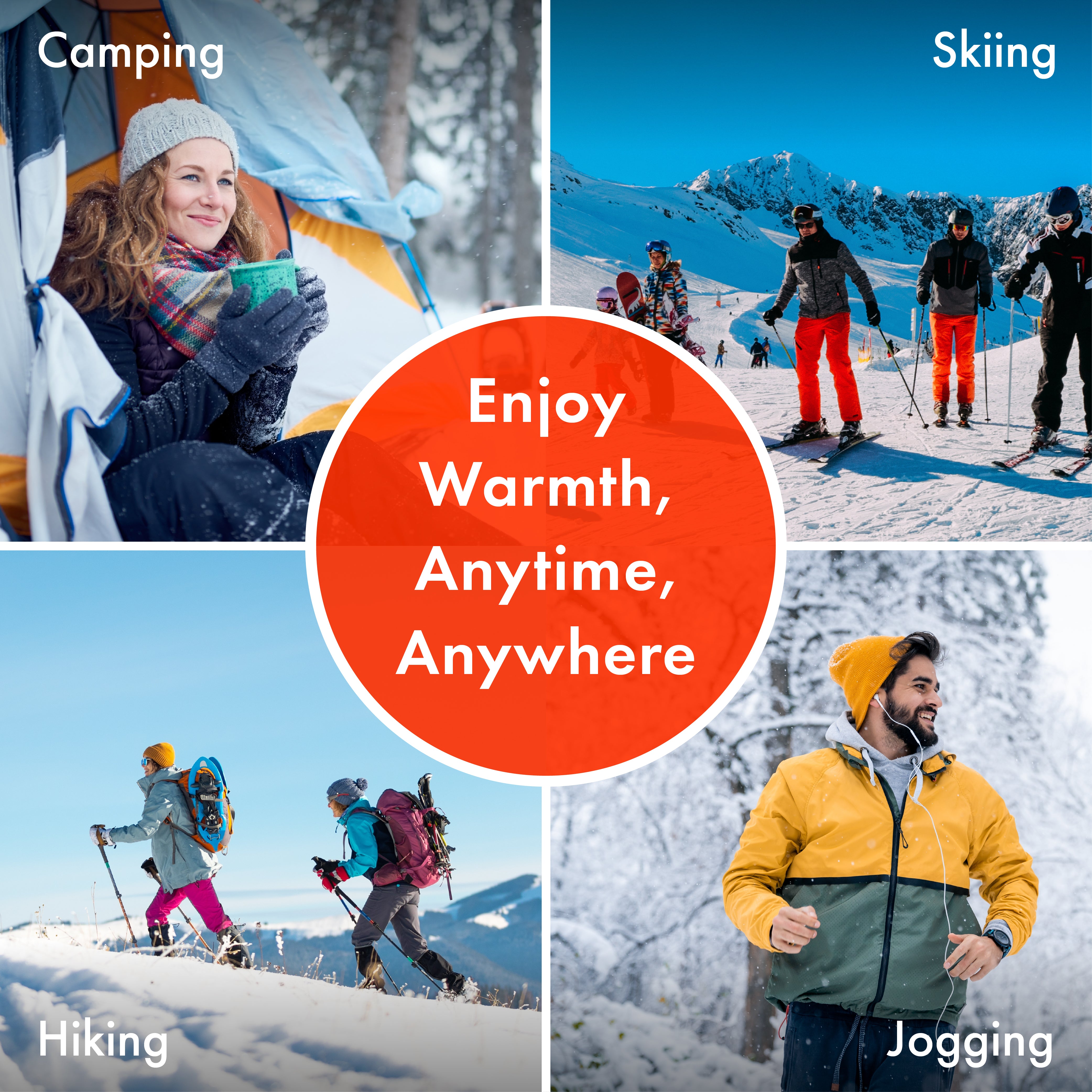 Air-Activated Adhesive Body Warmers Instant Heat Packs for Outdoor Activities