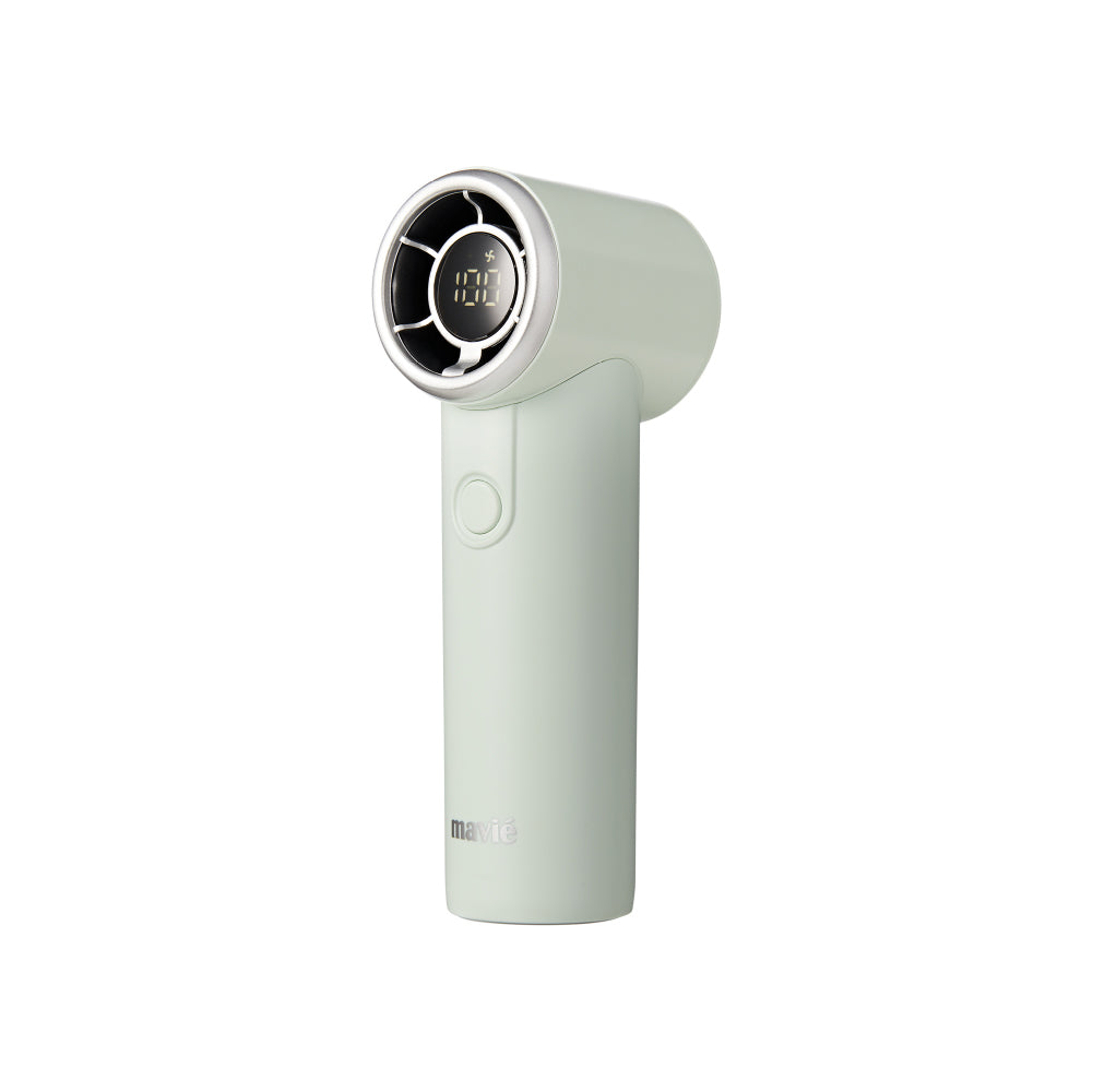 pfan06_extra_008 "MAVIÉ Ultra Mini Portable Fan, Powerful Pocket-Sized Handheld Fan, Rechargeable Personal Fan with 5 Speeds, LED Display, Long Battery Life for Travel & Makeup, main product view."