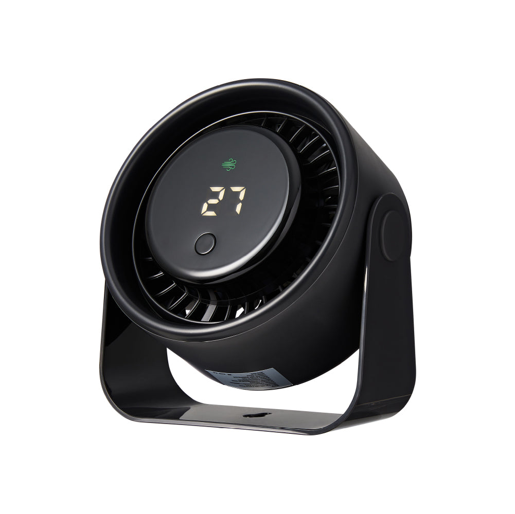 pfan15_extra_006 "MAVIÉ Small Desk Fan, Rechargeable Quiet Mini Personal Fan With LED Digital Display, Portable Wall-Mount & Cordless Design, 5 Speeds, Long Battery Life, Travel for Office, Home, Bedroom, main product view."