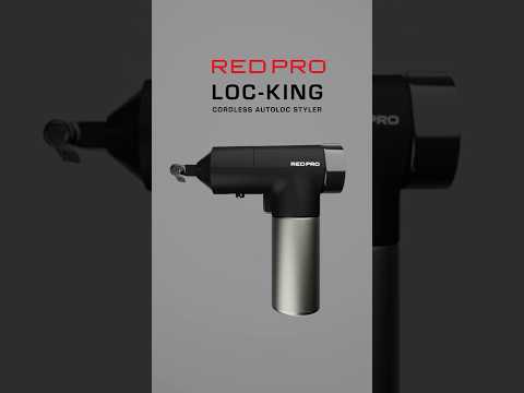 Load video: Red PRO LOC-KING Cordless Auto Loc Styler - Internationally PATENTED, World’s First &amp; Fastest